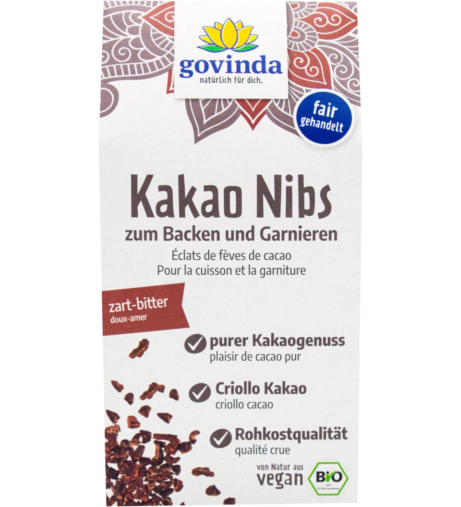 Govinda Organic Cocoa Nibs (6 x 100 g)