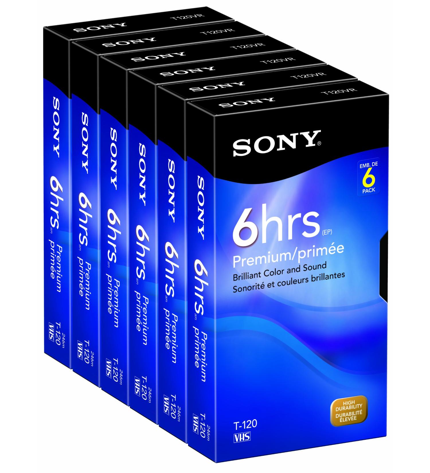 Sony 6T120VR 120-Minute VHS 6-Pack (Discontinued by Manufacturer)