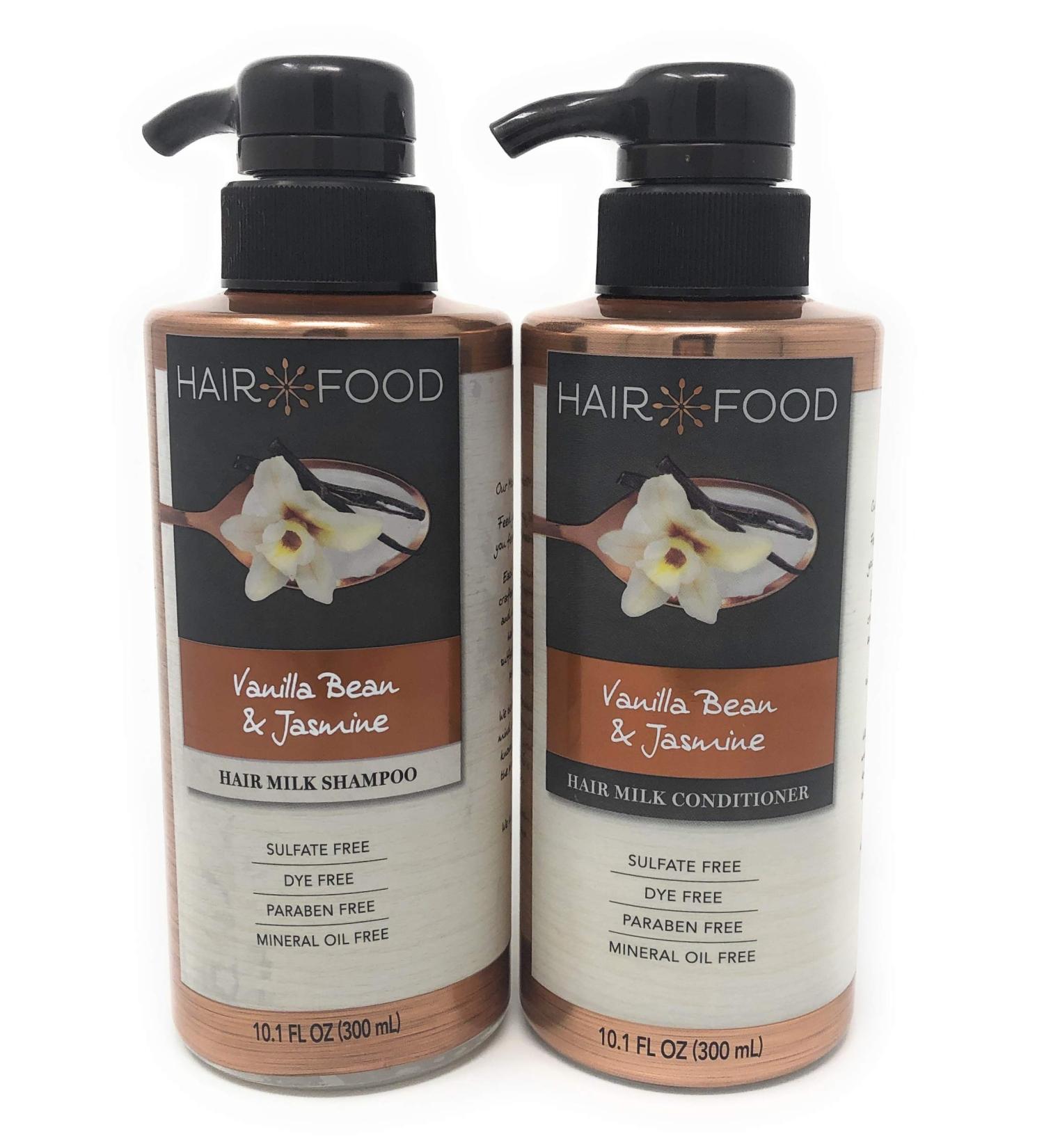 Vanilla Bean & Jasmine Hair Milk Shampoo and Conditioner Set 10.1 oz - Sulfate, Dye, Paraben, and Mineral Oil Free - Buy Online on SooperMarket.com