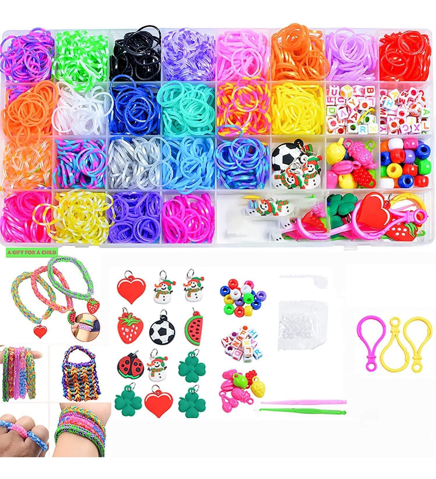 2000+ Rubber Band Bracelet Kit - Loom Bracelet Making Set for Kids with Refill Bands - Buy Online on SooperMarket.com