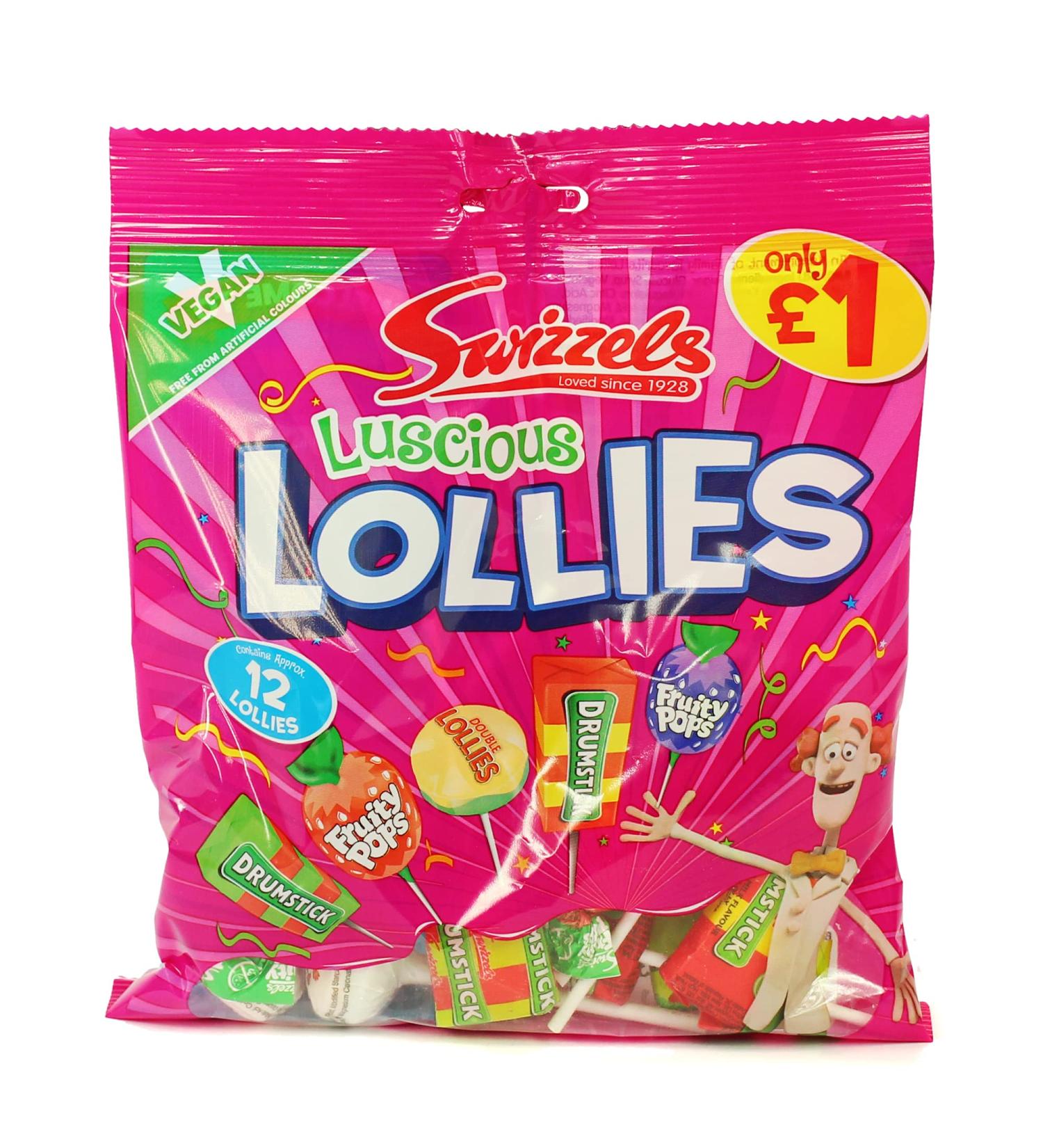 Swizzels Luscious Lollies - A Delectable Assortment of Chewy and Fruity Candy Delights 132g (pack of 1)