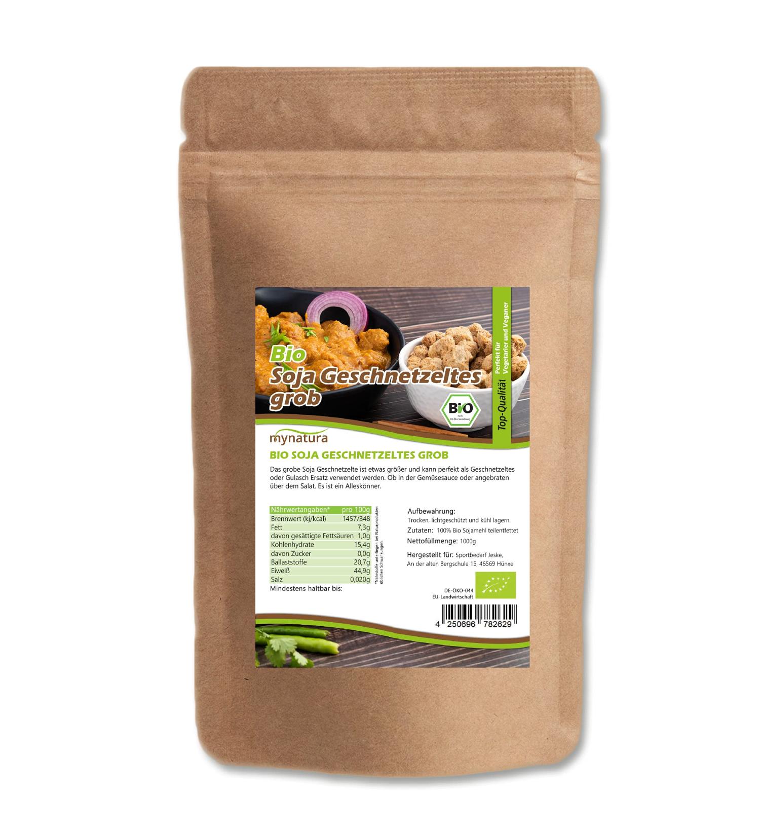 Buy Mynatura Bio Soy Slices Coarse Soybean Schnitzel | Vegan Protein Goulash Replacement (2x 1000g) - International Shipping Available - Buy Online on SooperMarket.com