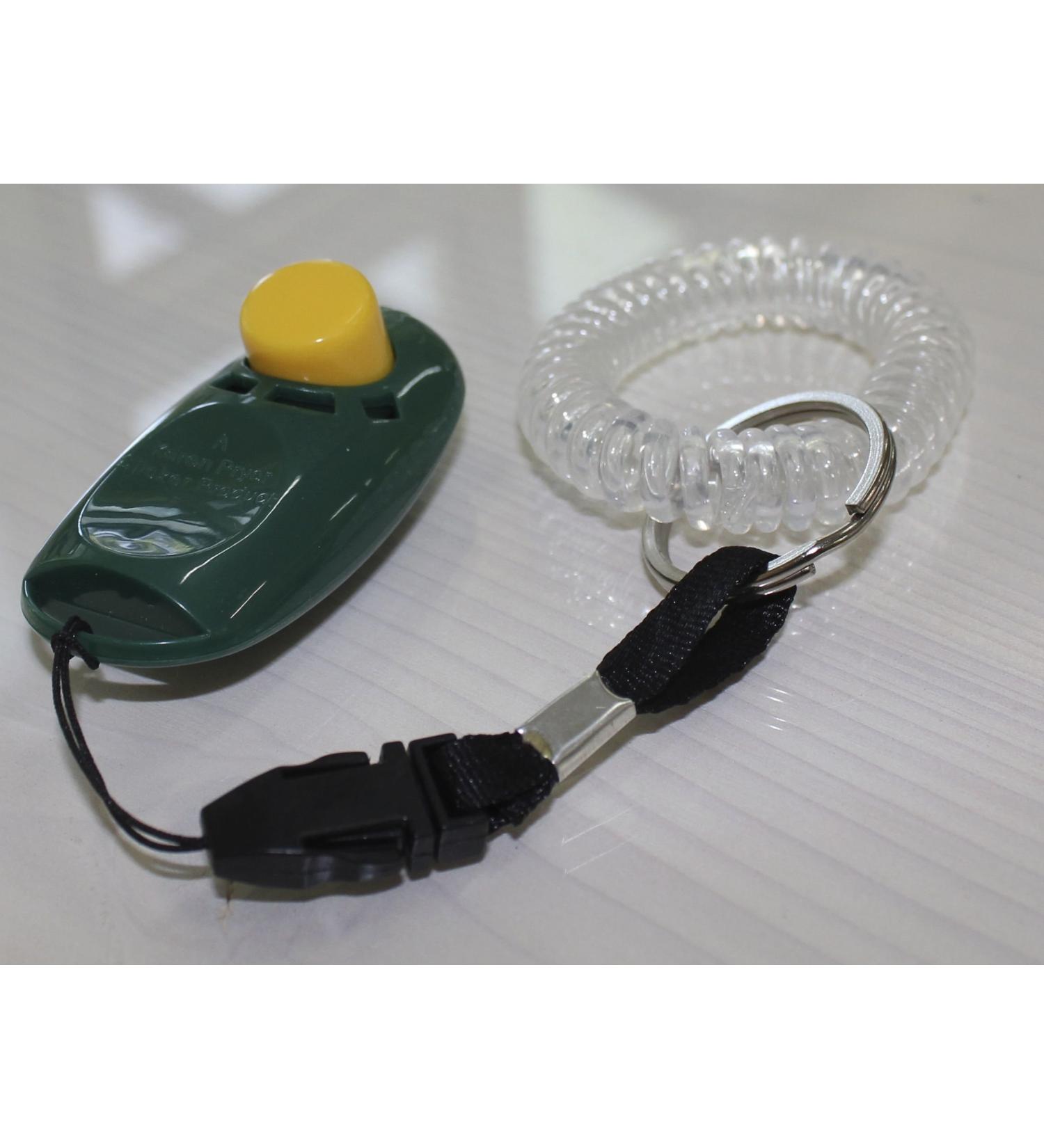 Karen Pryor i-Clicker & Spiral Bracelet (i-Clicker green - Spiral Bracelet yellow)