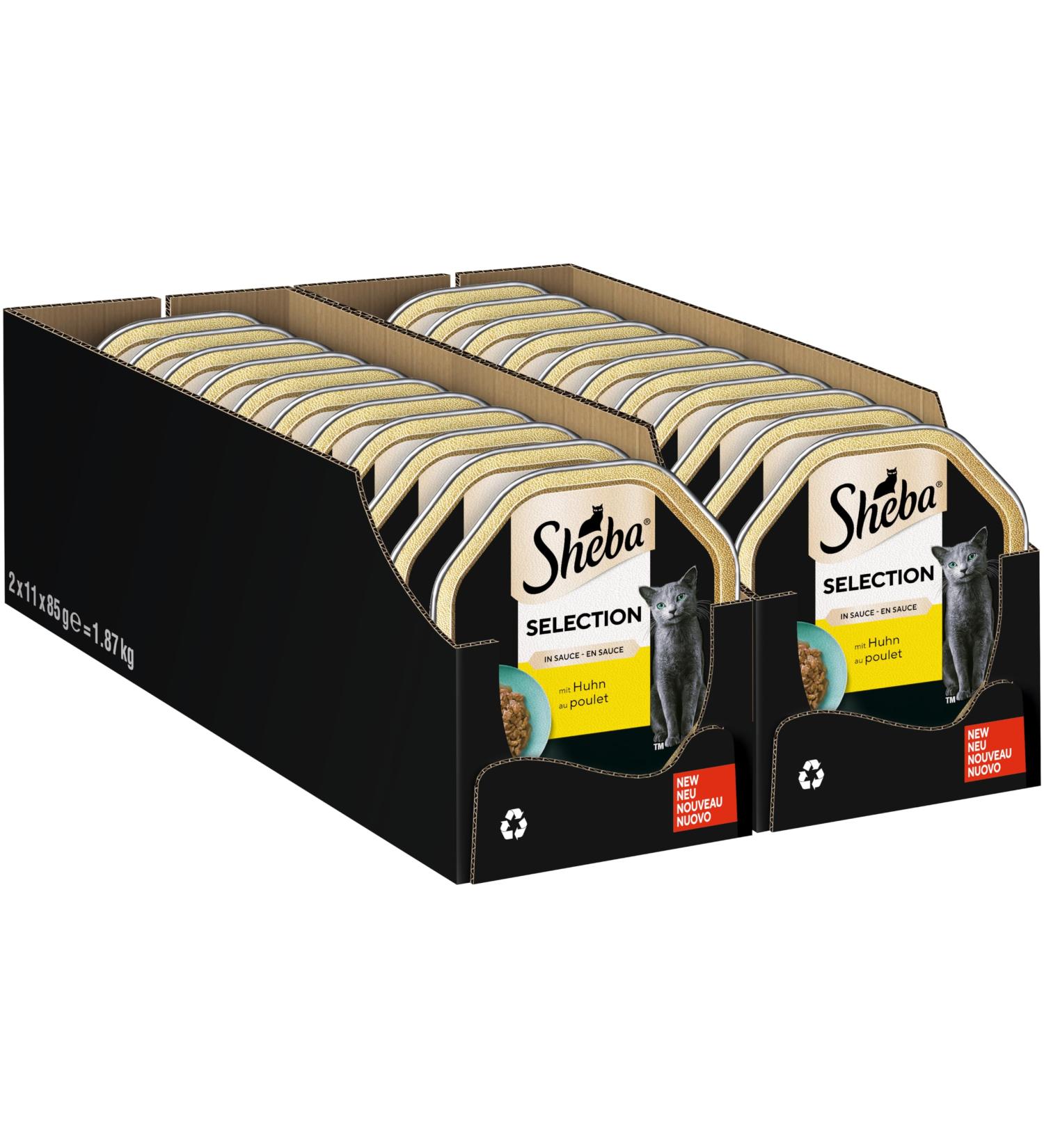Buy Sheba Selection in Sauce - Chicken Cat Food for Adult Cats - 22 x 85g - International Shipping Available - Buy Online on SooperMarket.com