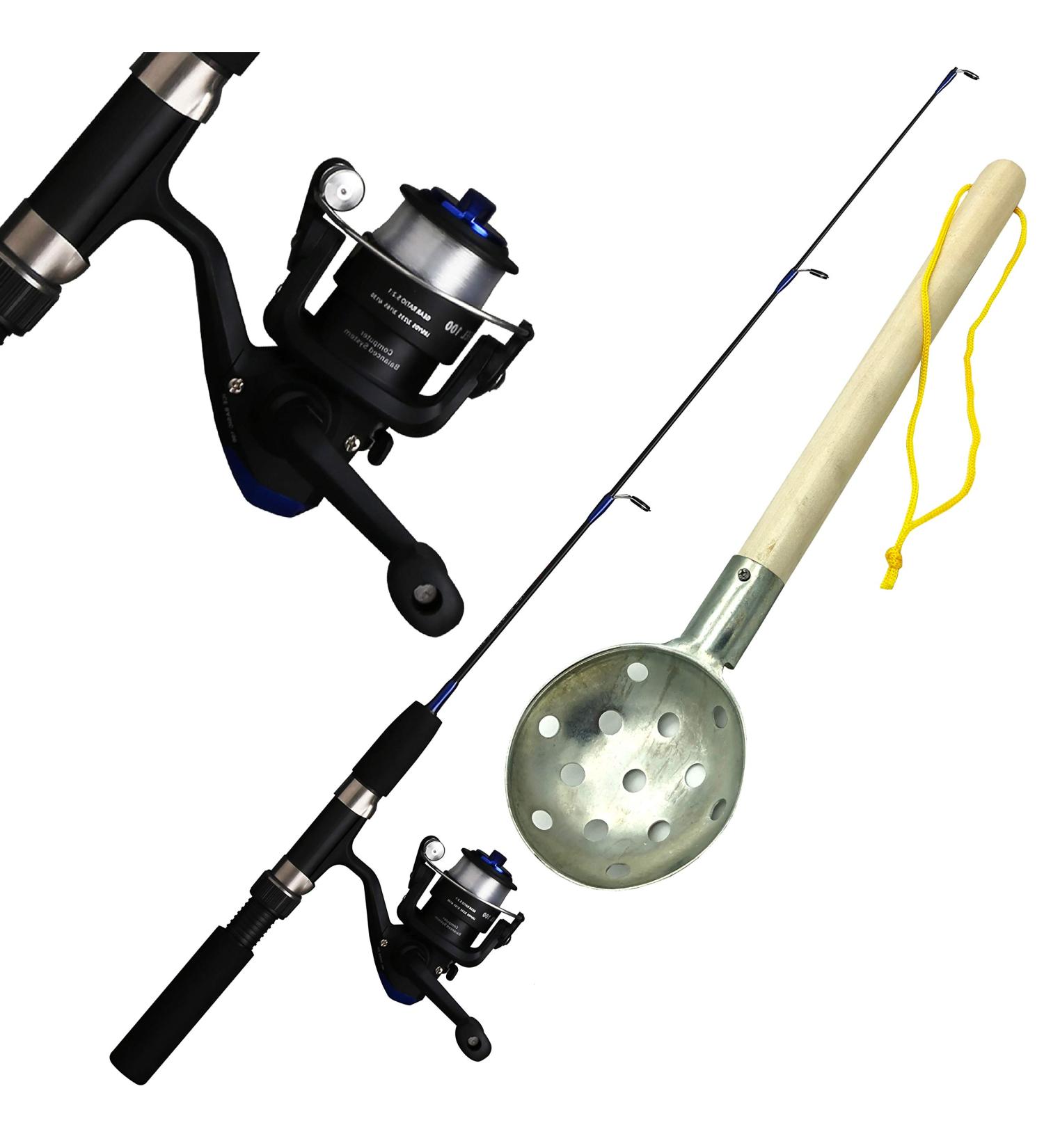 PALADIN Ice Fishing Set - Professional Rod Stationary Reel & Scoop | Ultimate ICE Fishing Combo for Pro Anglers - Buy Online on SooperMarket.com