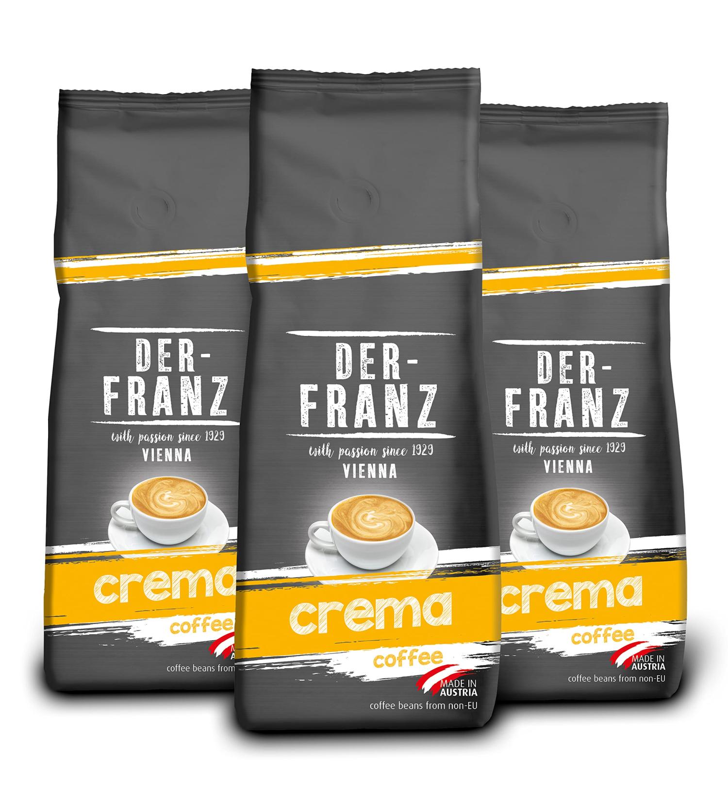 Buy Der-Franz Crema Whole Bean Coffee - 3x500g Pack | International Shipping Available - Buy Online on SooperMarket.com