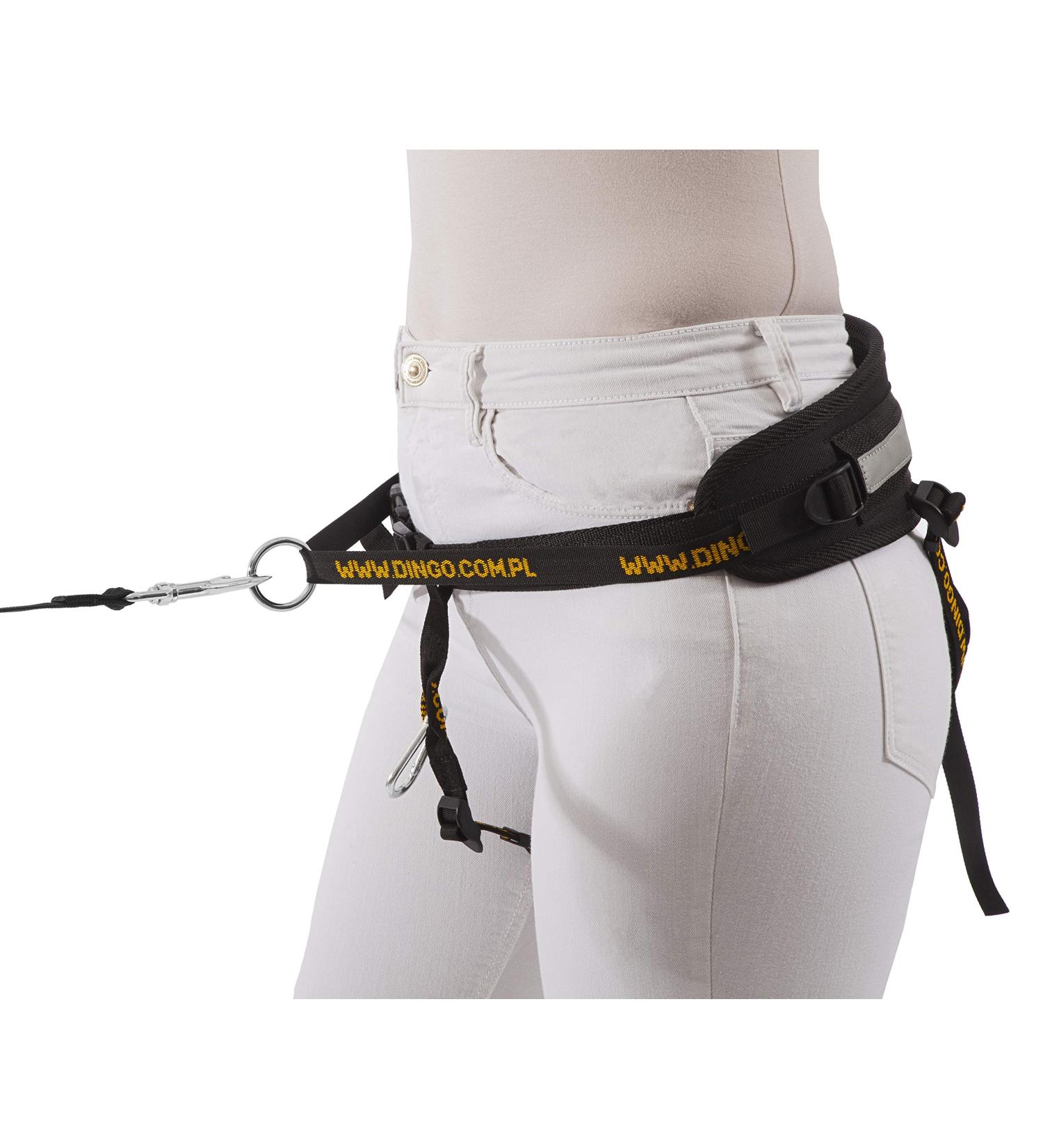 DINGO Canicross Belt 4-in-1 | Universal Adjustable Hands-Free Dog Walking Belt | Reflective Multifunctional | Running Sports Jogging Training | Black Waist Belt (12780-2) - Buy Online on SooperMarket.com