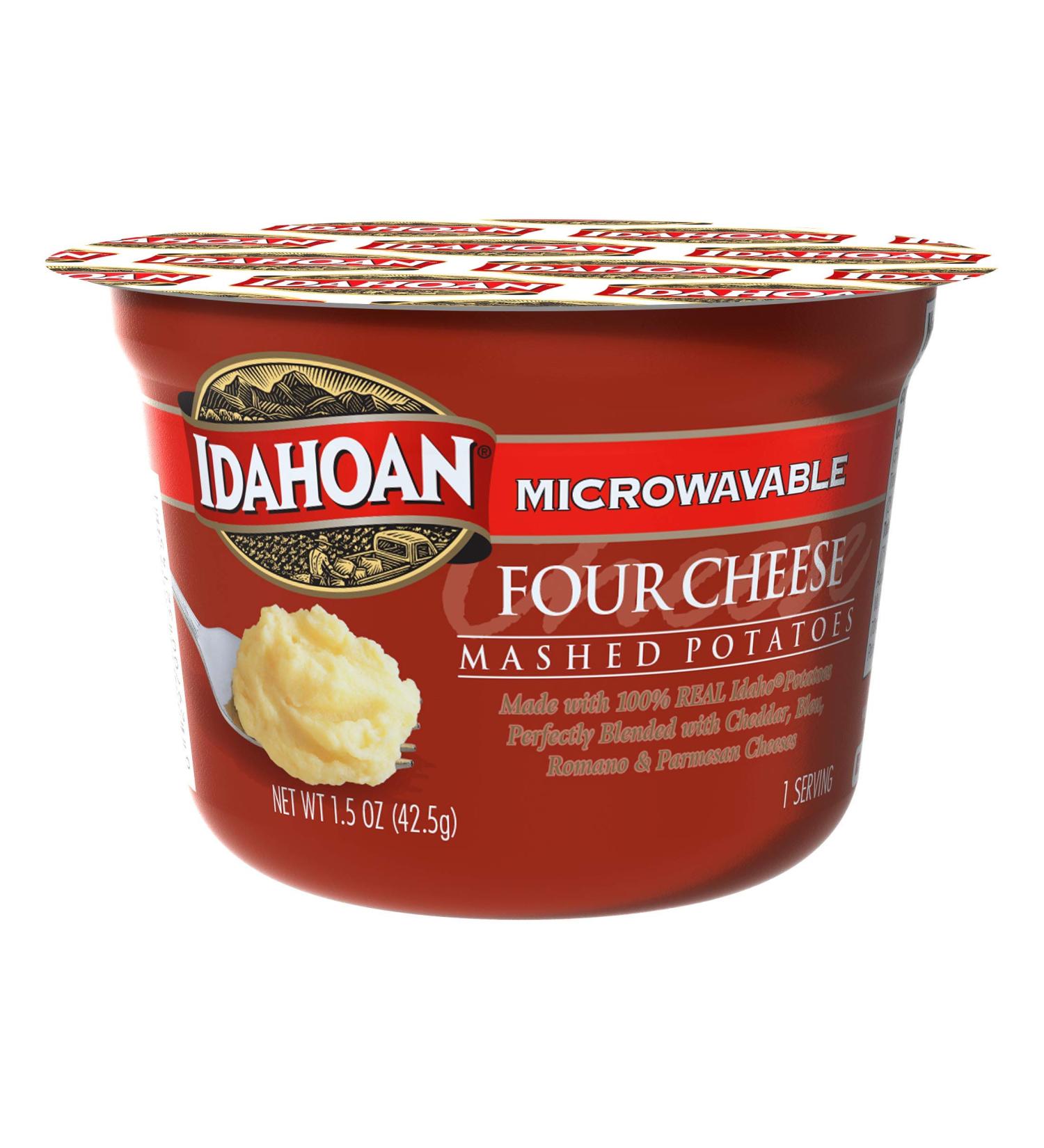 Idahoan Four Cheese Mashed Potatoes - Gluten-Free 100% Real Idaho Potatoes - 1.5 oz Cup (Pack of 10) - Buy Online on SooperMarket.com