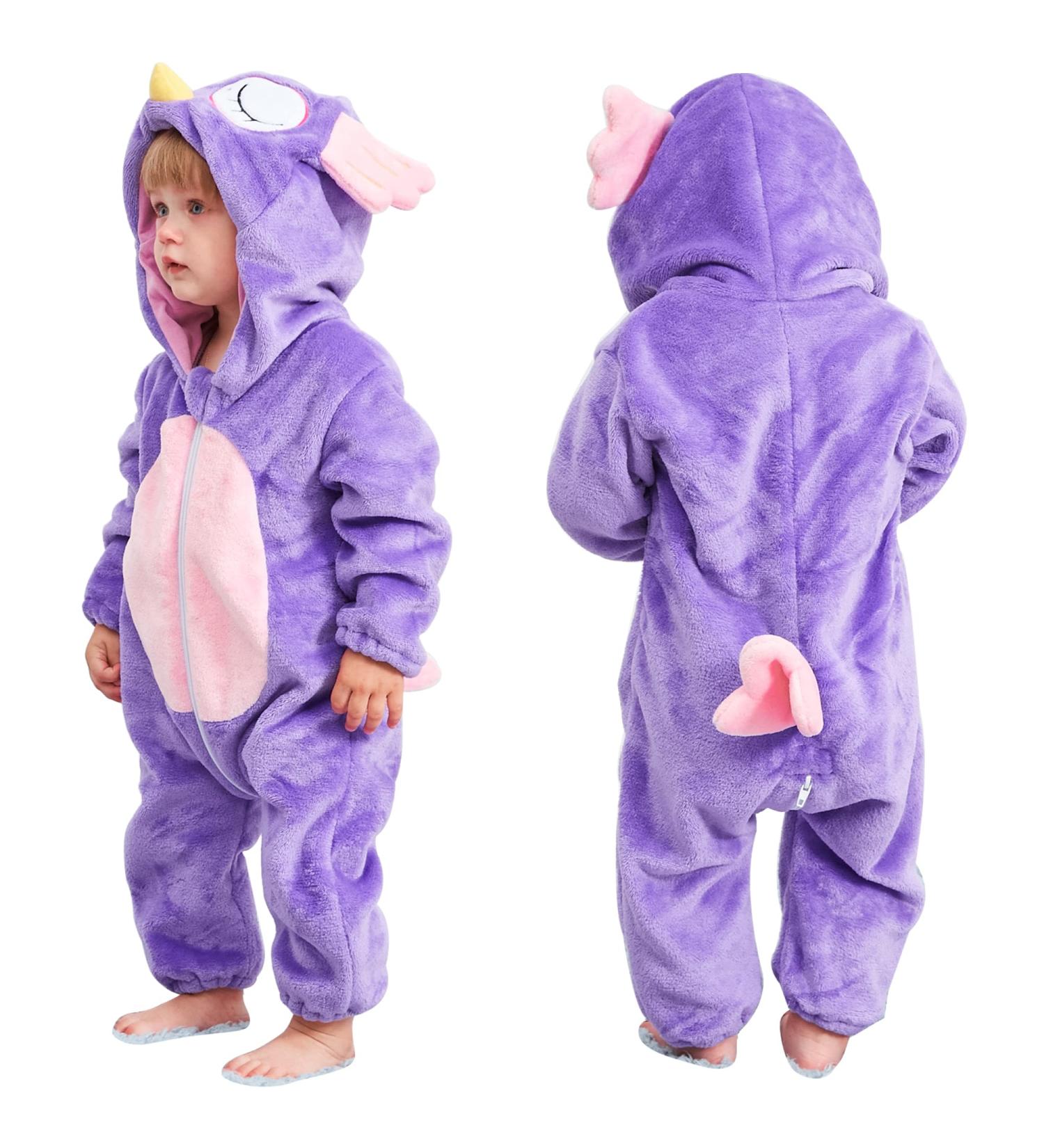 COOKY.D Winter Hooded Romper Jumpsuit - Unisex, 12-18 Months - Owl Design - Buy Online on SooperMarket.com