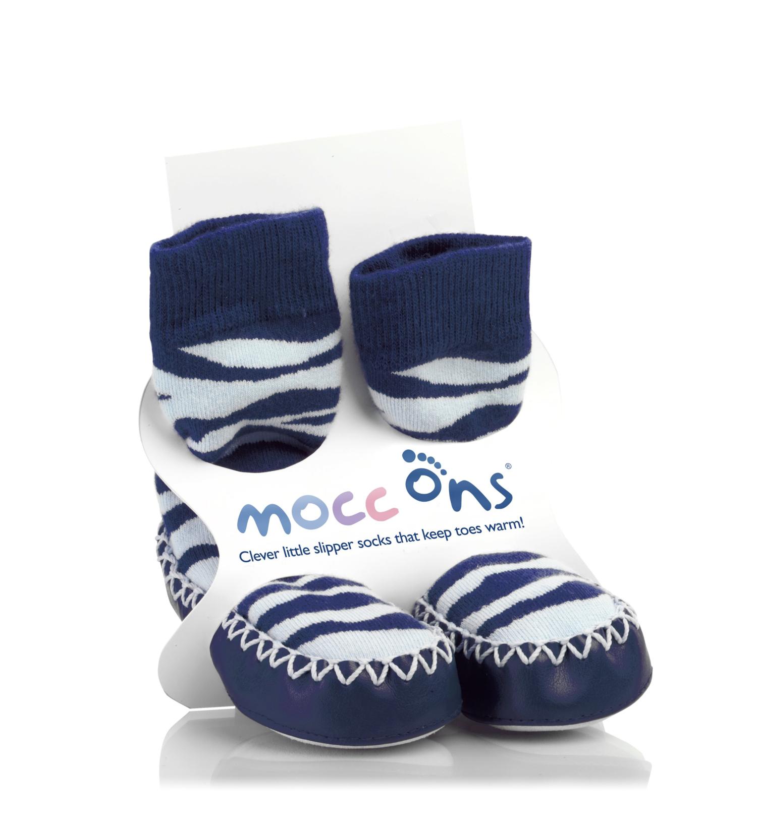 Mocc Ons Washable Slipper Socks - 18-24 Months Zebra Stripe - Buy Online on SooperMarket.com