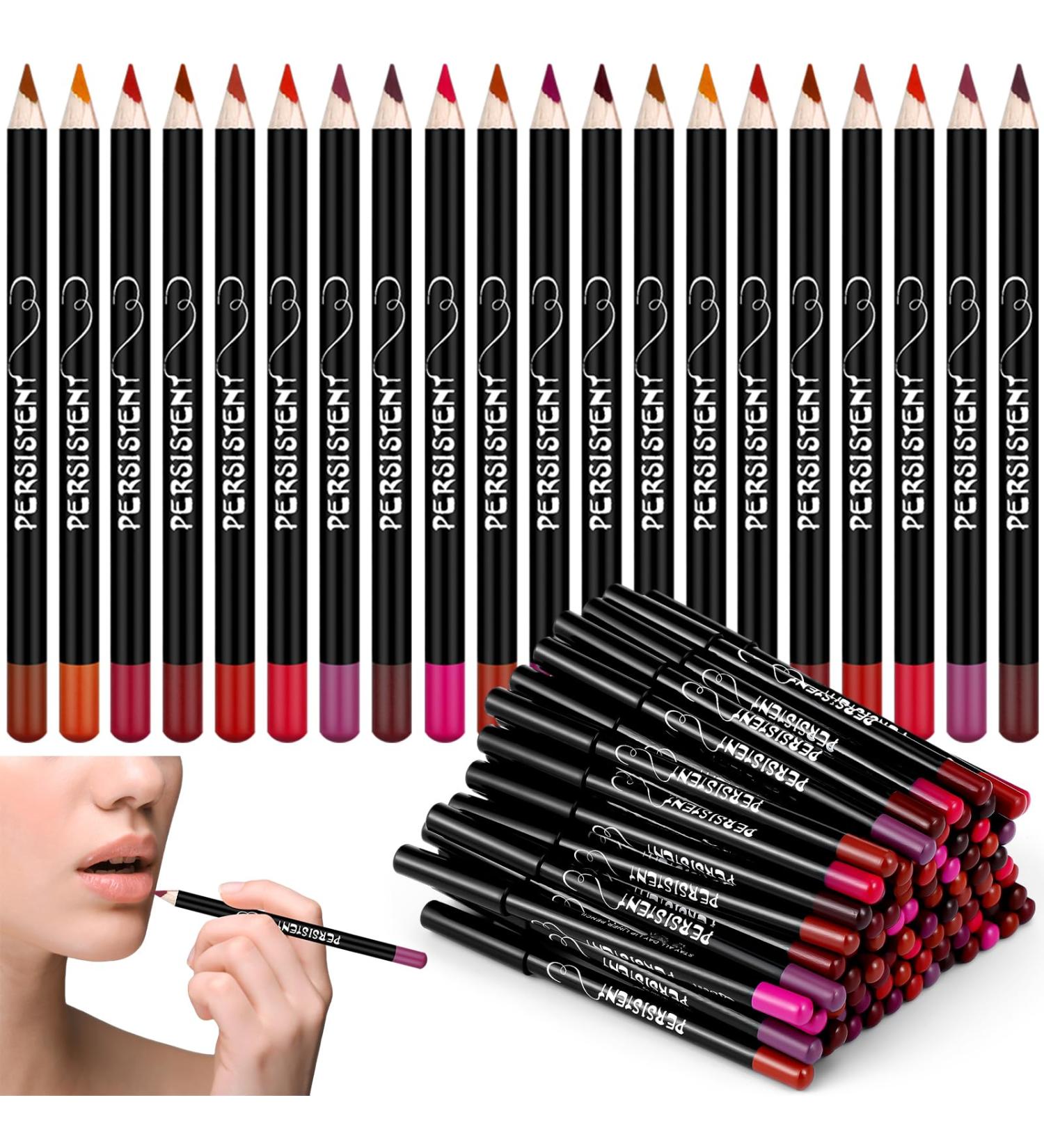 84 Pcs Bulk Lip Liner Pencil Set - Long Lasting & Slim 12 Vibrant Colors for Perfect Lip Makeup - Buy Online on SooperMarket.com