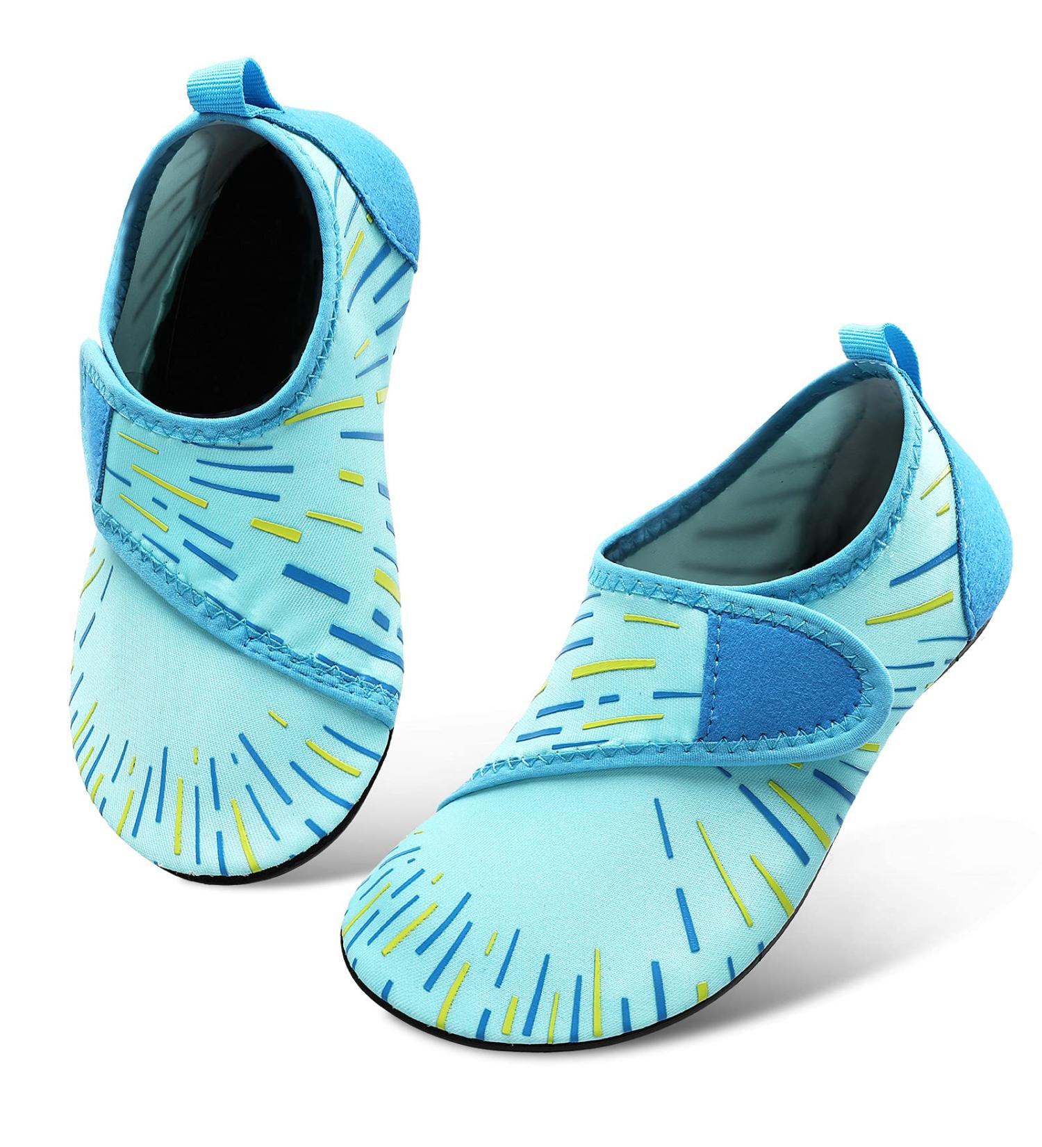 JIASUQI Kids Water Shoes - Quick Dry Barefoot Aqua Socks for Beach & Pool - Blue - 1.5/2.5 UK - Buy Online on SooperMarket.com
