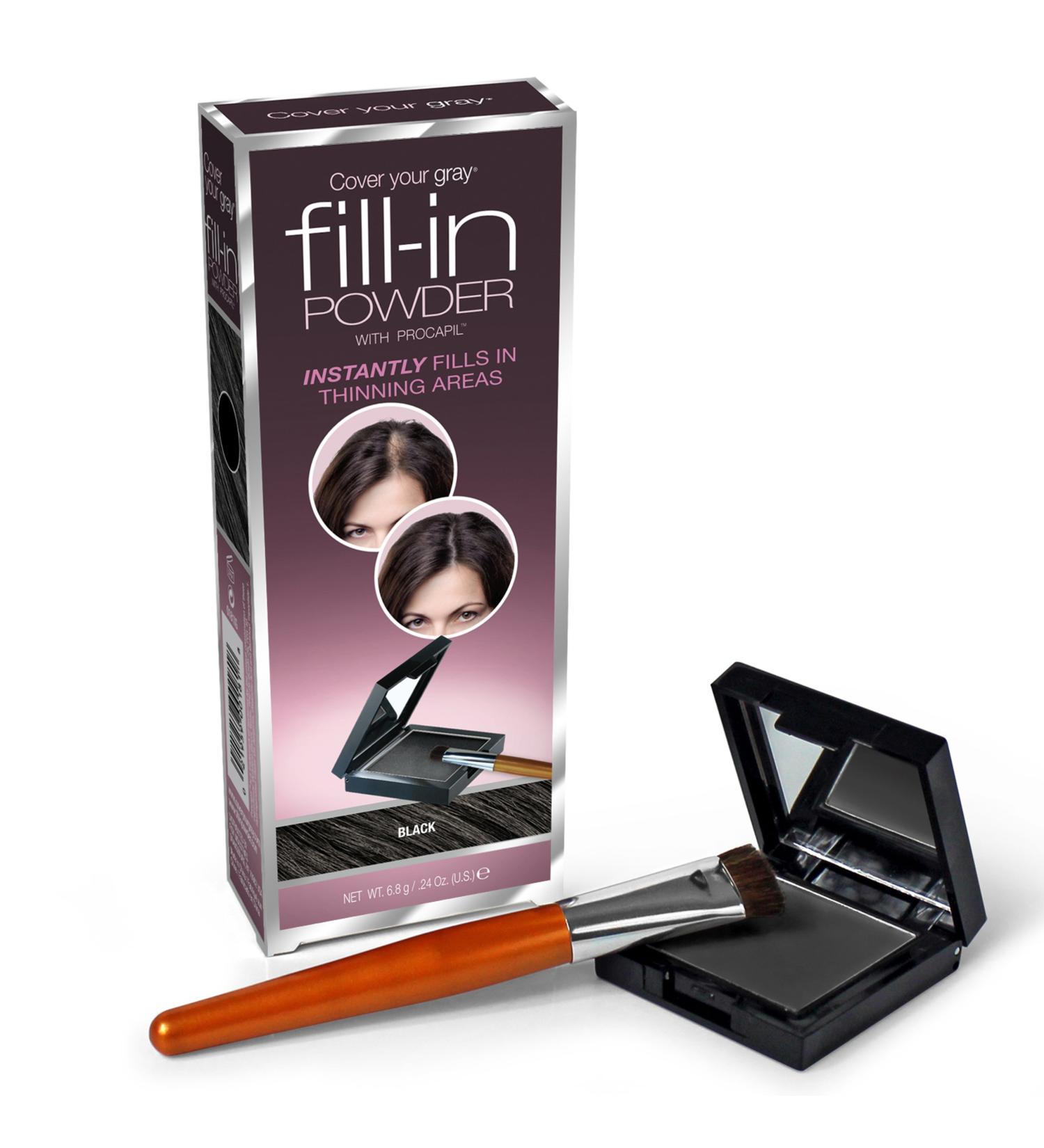 Cover Your Gray Fill In Powder - Black | Instant Root Touch Up Solution - Buy Online on SooperMarket.com