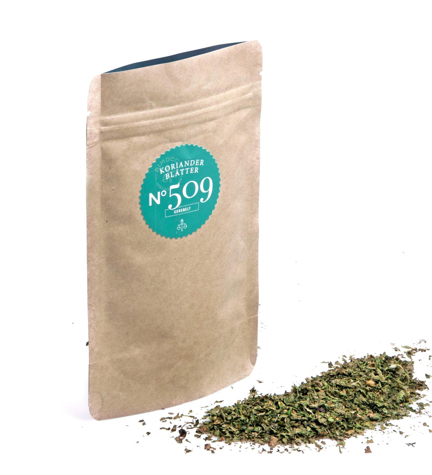 Organic coriander leaves N 509 | shredded | bulk pack 500g | refreshing spicy & lemony 50 g (pack of 10)