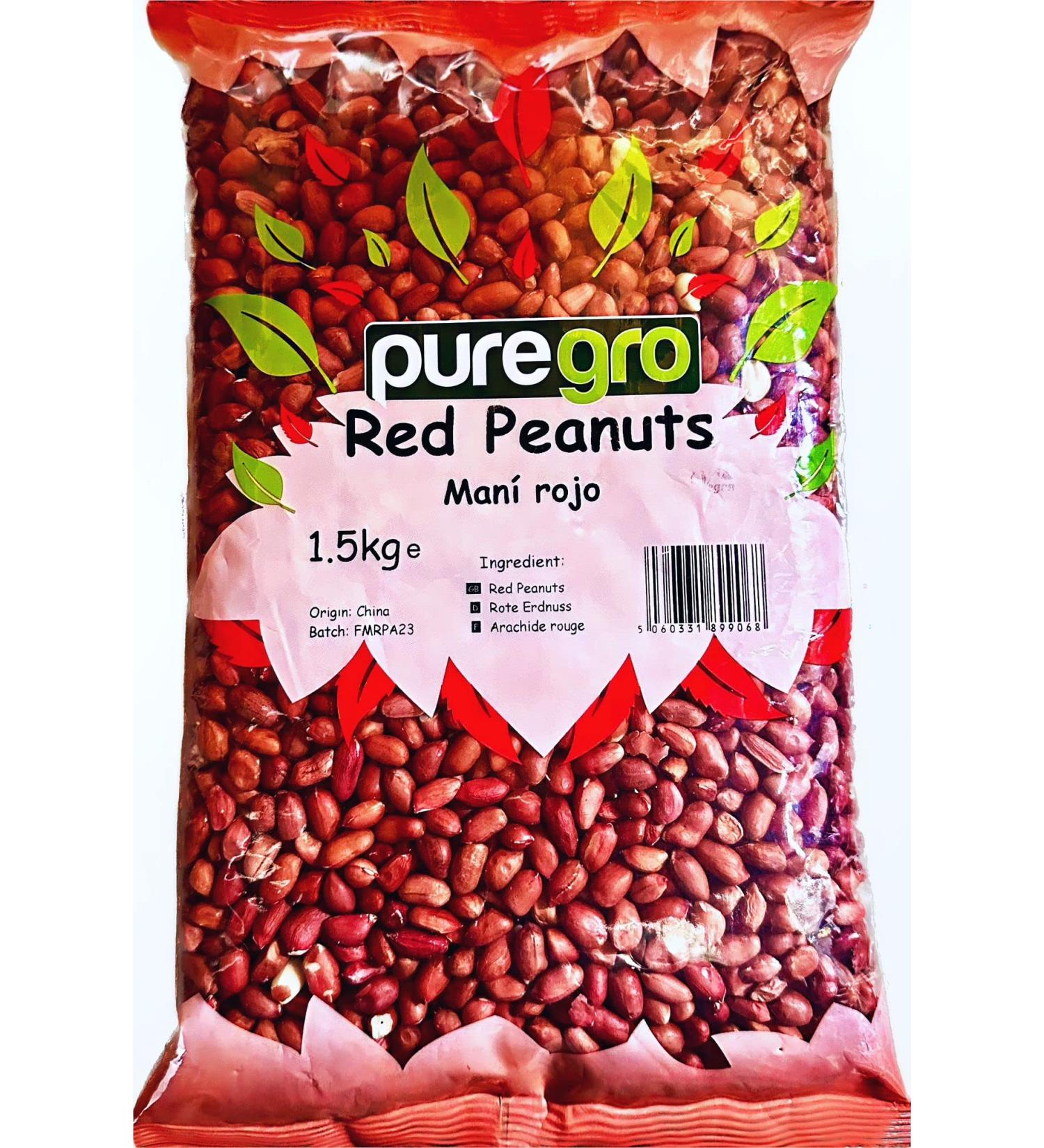 Puregro Red Peanuts/Mani Rojo 1.5kg