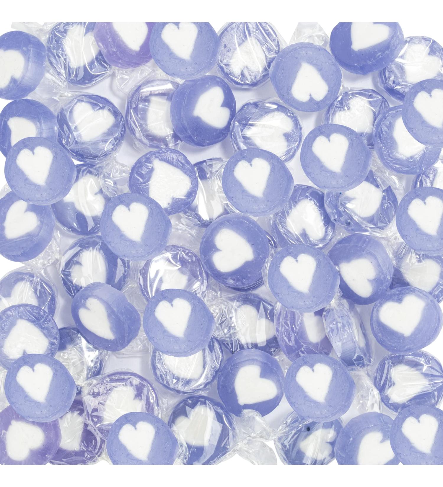 Rocks Heart Sweets Sweet Lilac White as Sweet Table Decoration at Wedding Baptism holy Communion or Valentine s Day (500 GR) with Lilac Heart - Give Love with Hearts - Buy Online on SooperMarket.com