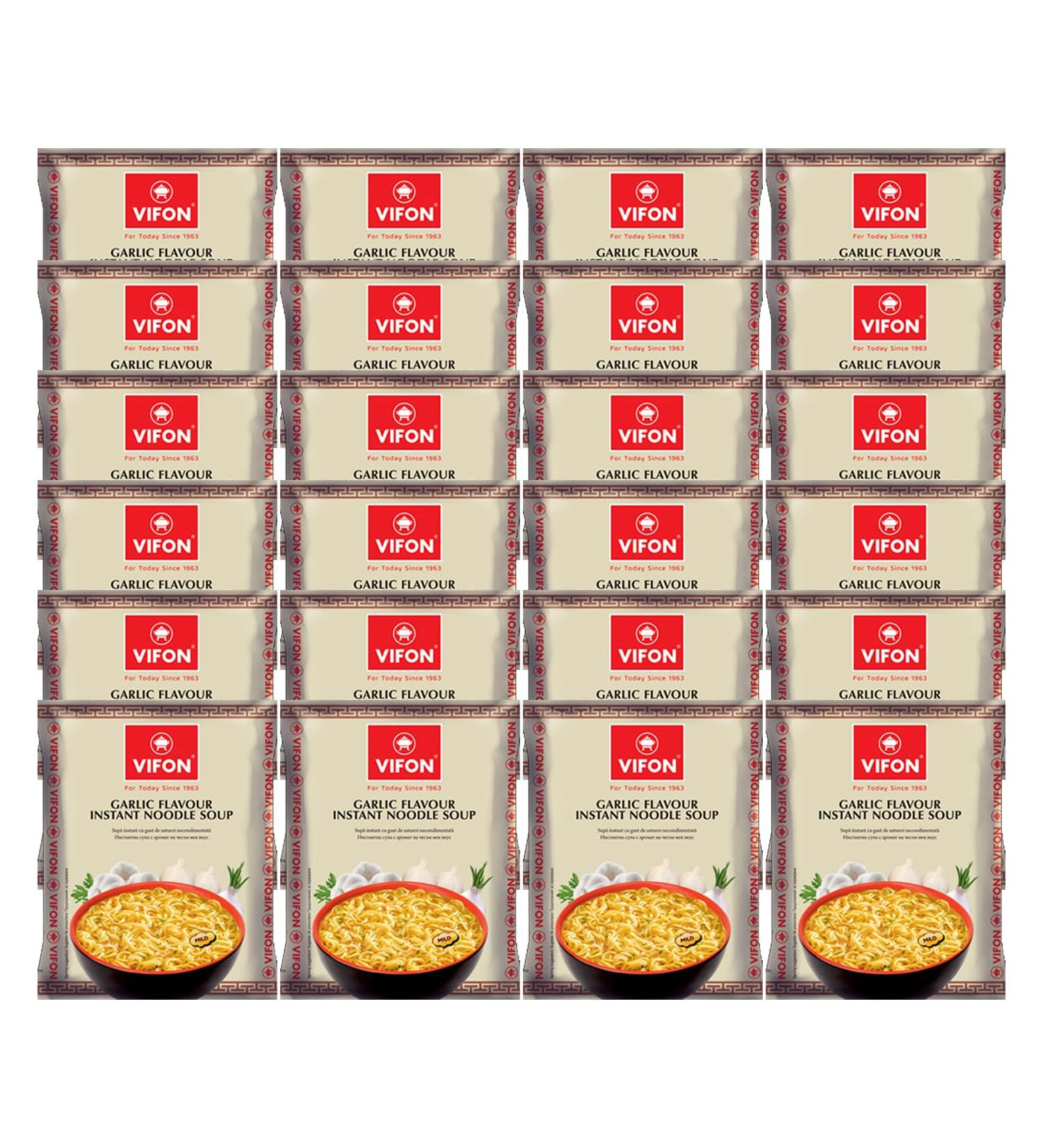 Vifon Garlic Flavour Instant Noodle Soup 24x60g - Buy Online on SooperMarket.com