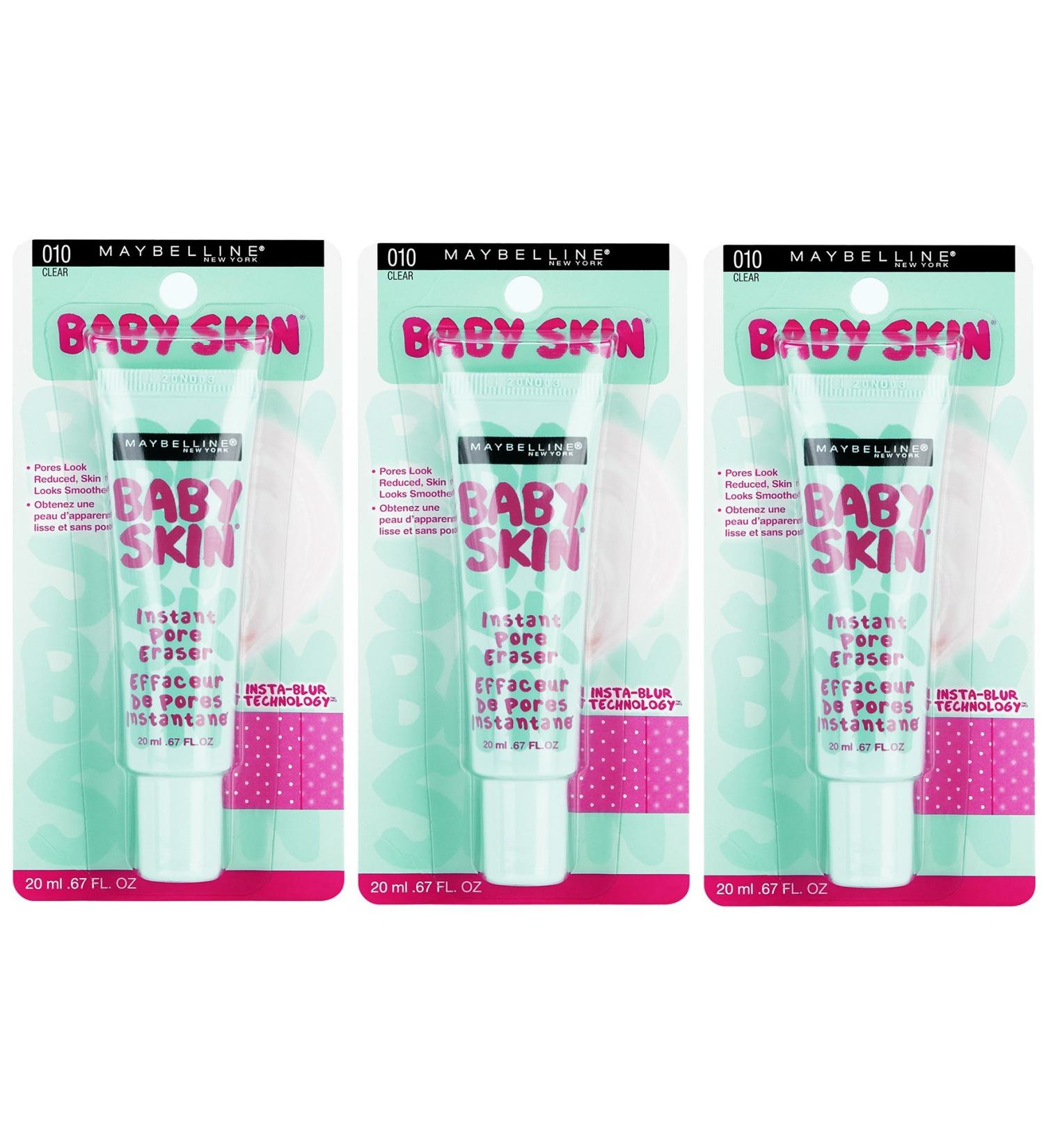 Maybelline Baby Skin Instant Pore Eraser Primer Clear 0.67 Fl Oz - Pack of 3 - Buy Online on SooperMarket.com