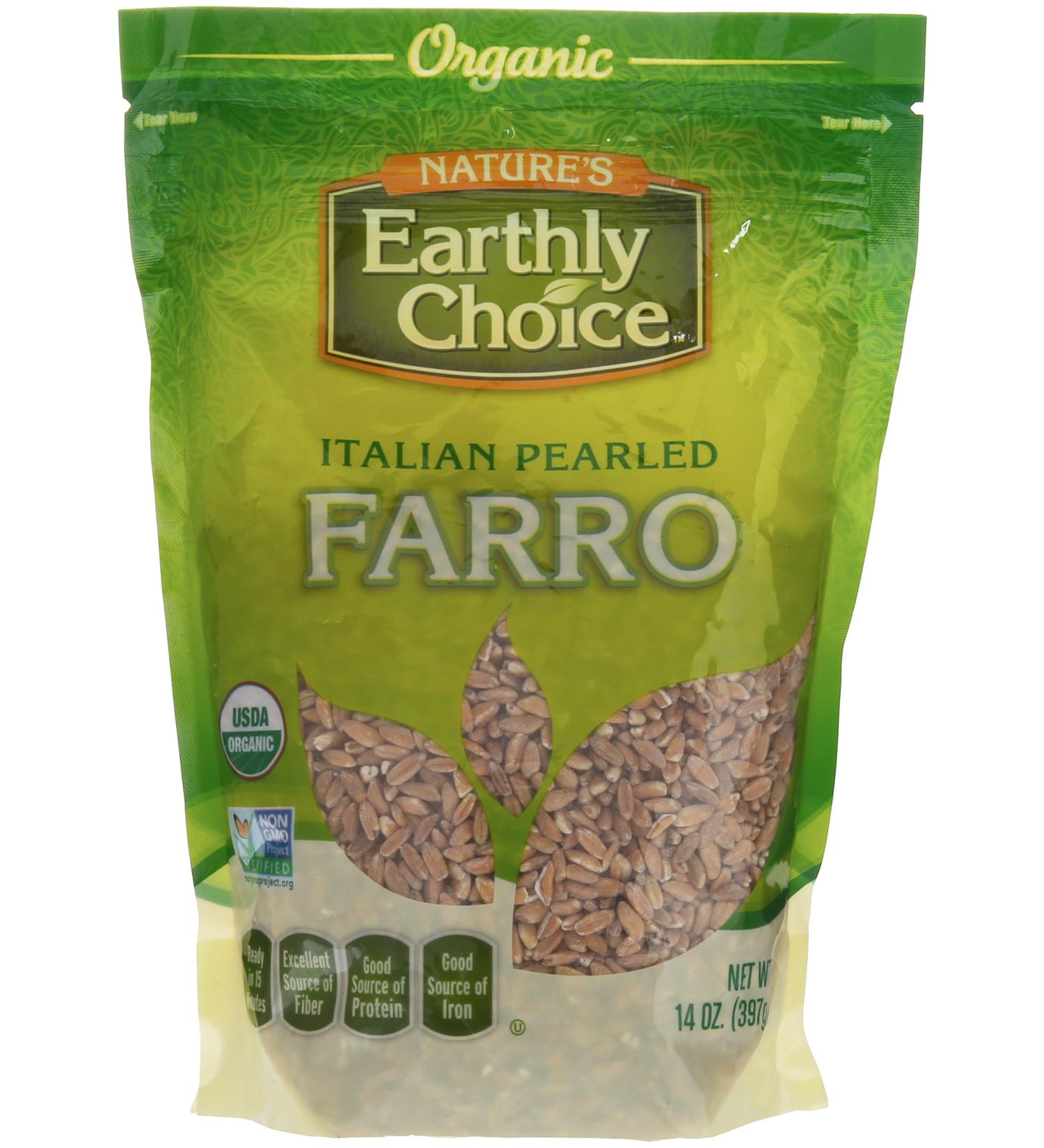 Organic Italian Pearled Farro - 14 oz by Nature's Earthly Choice - Buy Online on SooperMarket.com
