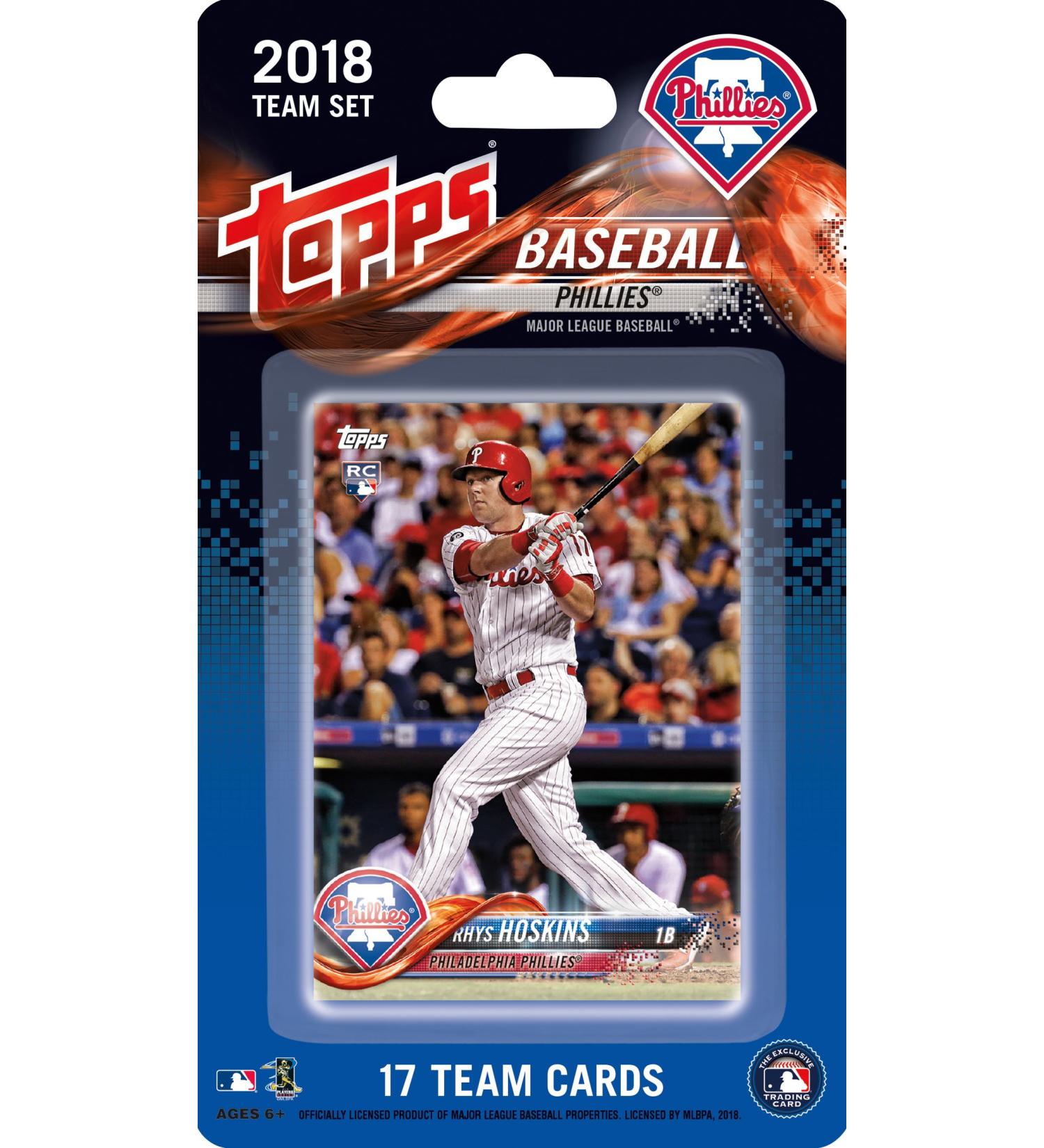 Philadelphia Phillies 2018 Topps Factory Sealed Special Edition 17 Card Team Set with Maikel Franco, Carlos Santana and a Rookie card of Rhys Hoskins plus