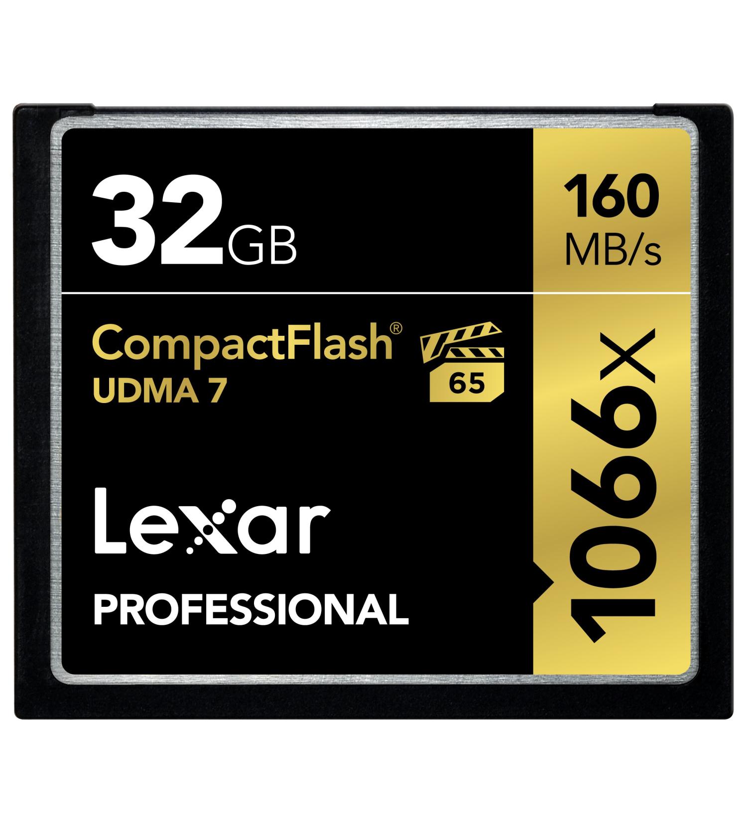 Lexar Professional 1066x 32GB CompactFlash Card | VPG-65 | LCF32GCRBNA1066 - Buy Online on SooperMarket.com
