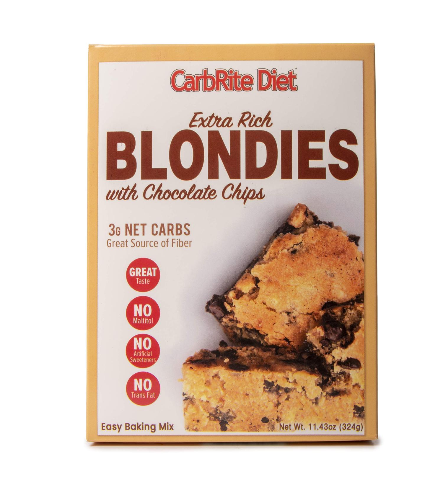 Universal Nutrition CarbRite Diet Extra Rich Blondies with Chocolate Chips 11.43 oz (324 g) - Buy Online on SooperMarket.com