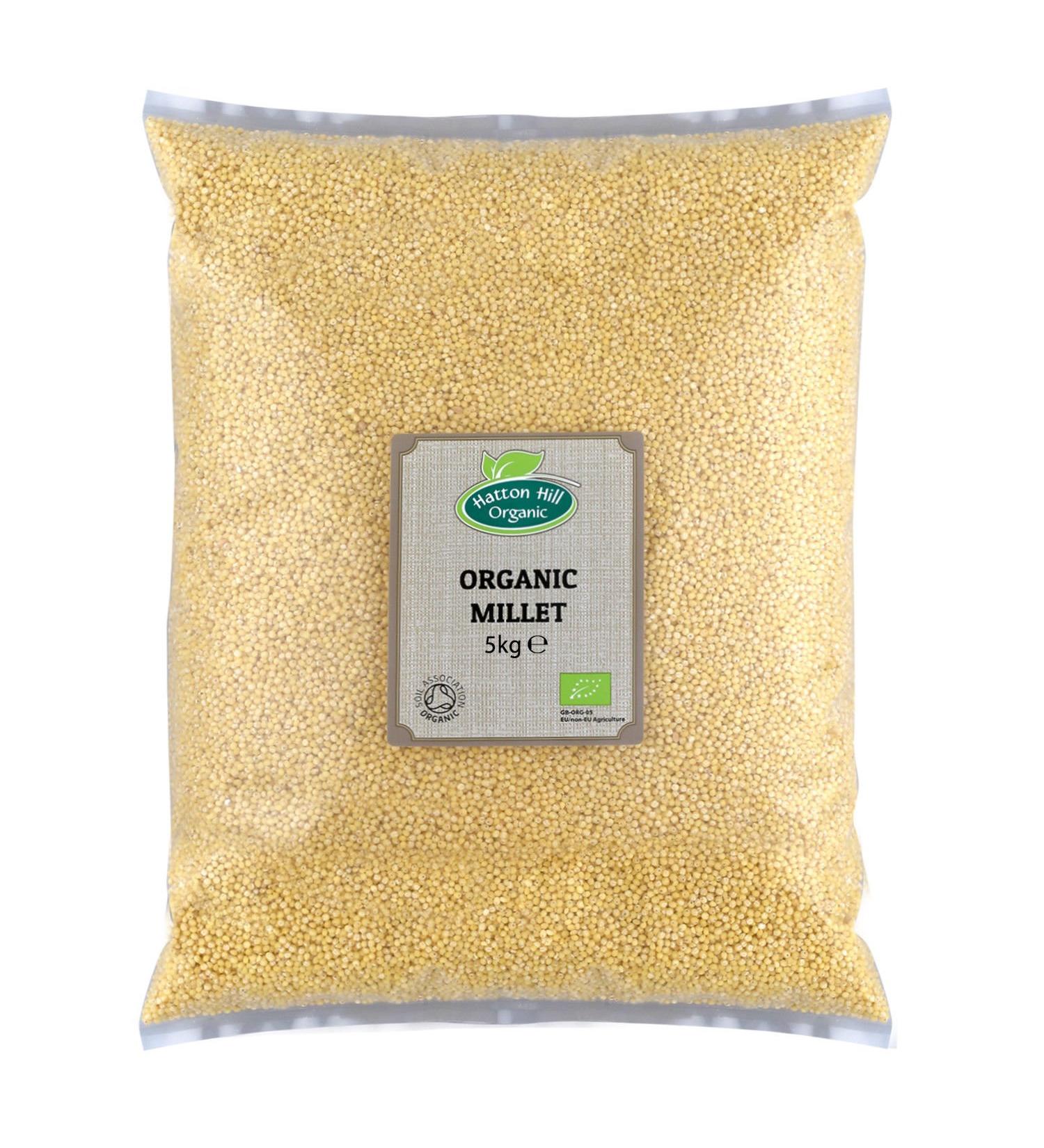 Organic Millet Grain 5kg by Hatton Hill Organic - Free UK Delivery - Buy Online on SooperMarket.com