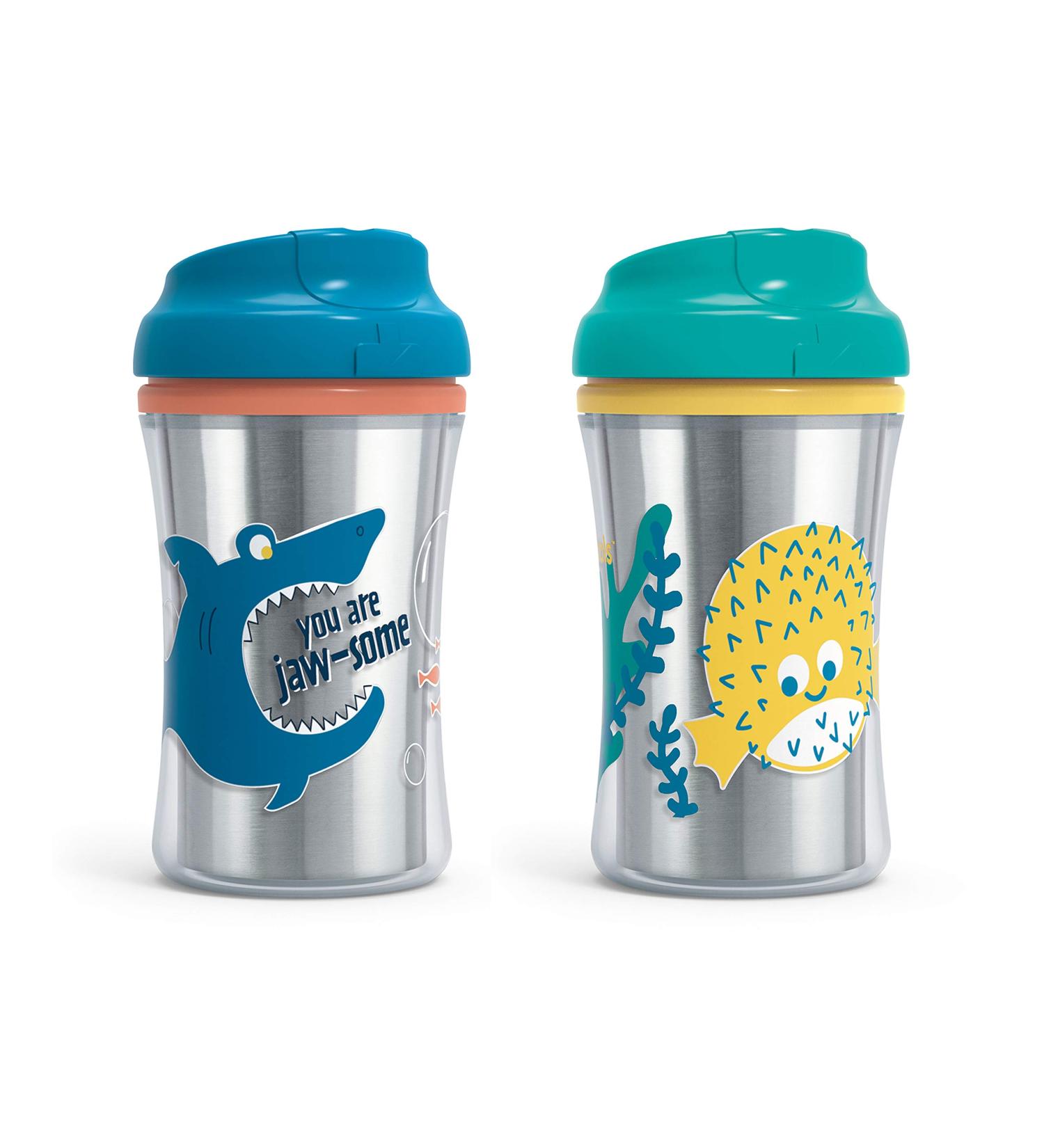 NUK Fun Grips Hard Spout Sippy Cup 9 oz. 2-Pack (Assorted Colors & Patterns) - Buy Online on SooperMarket.com