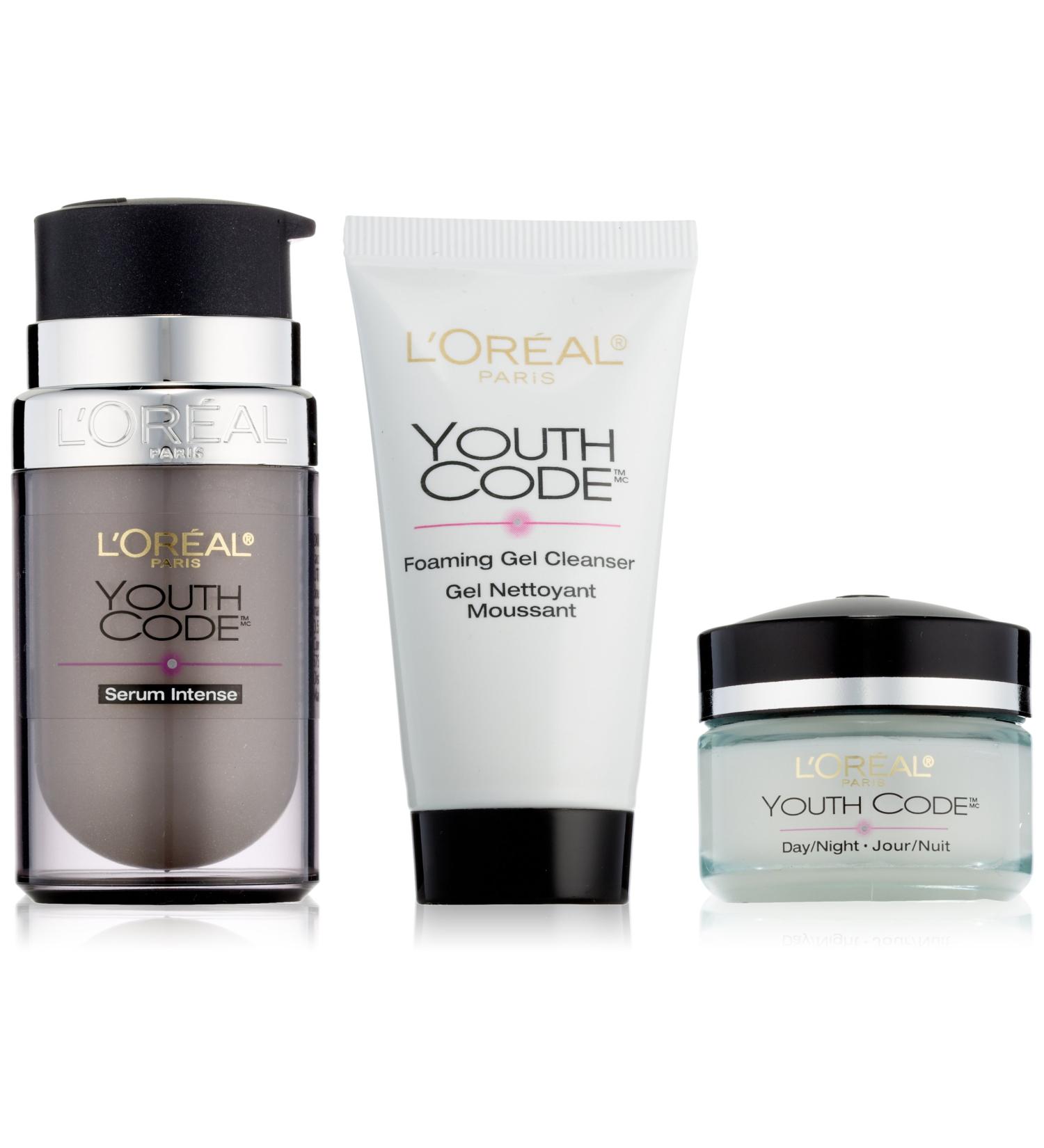 L'Oreal Youth Code Power Trio Kit - Anti-Aging Skincare Set - Buy Online on SooperMarket.com