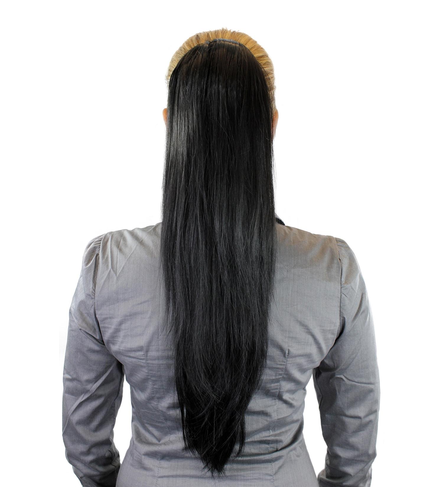 Buy Voluminous Smooth Braid & Ponytail Hairpiece with Mini Butterfly Clip - Black WK06-1B 65 cm | International Shipping Available - Buy Online on SooperMarket.com