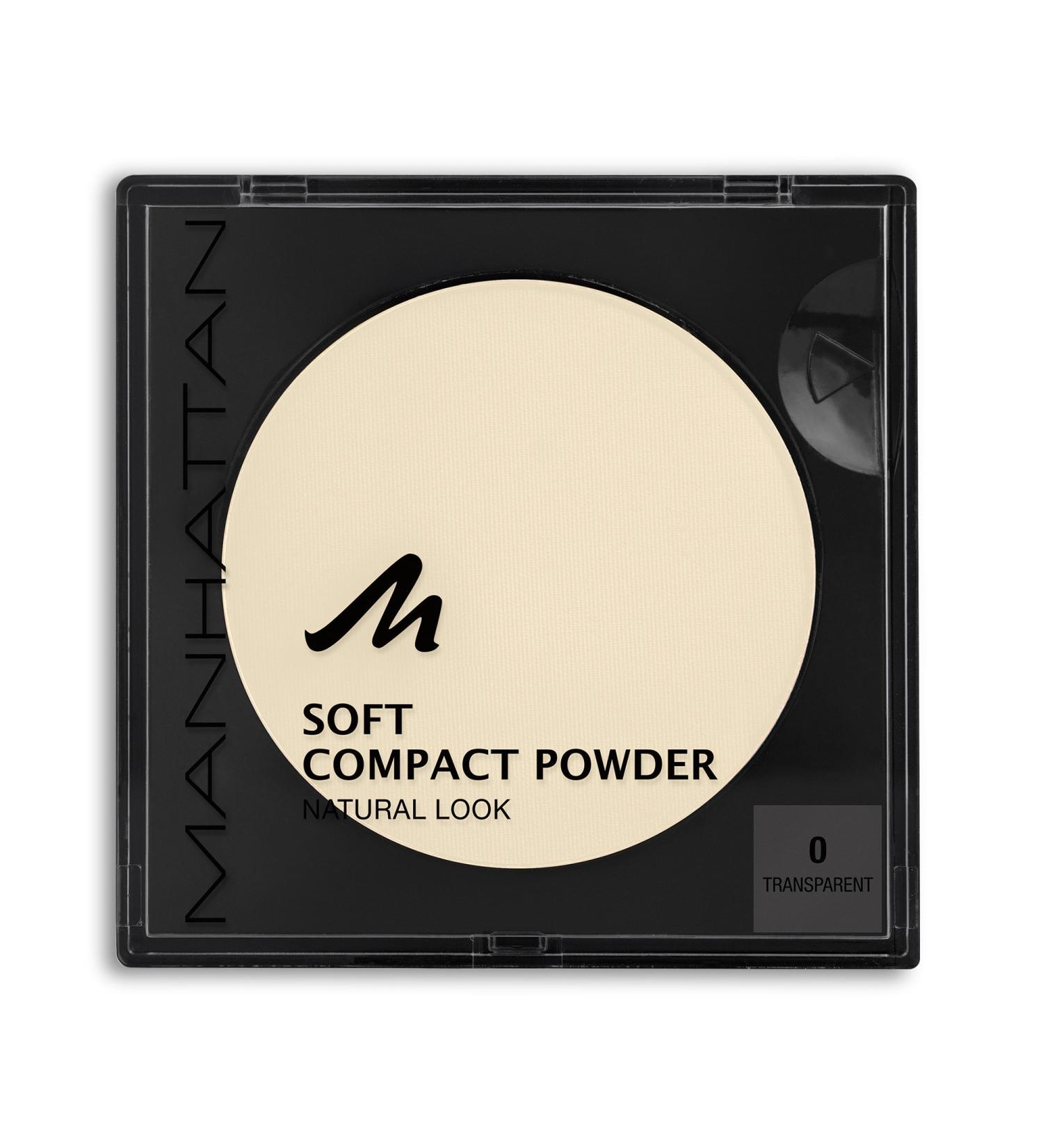 Manhattan Soft Compact Powder - Bright Matt Finish Transparent 9g | Even Complexion 1 Pack - Buy Online on SooperMarket.com