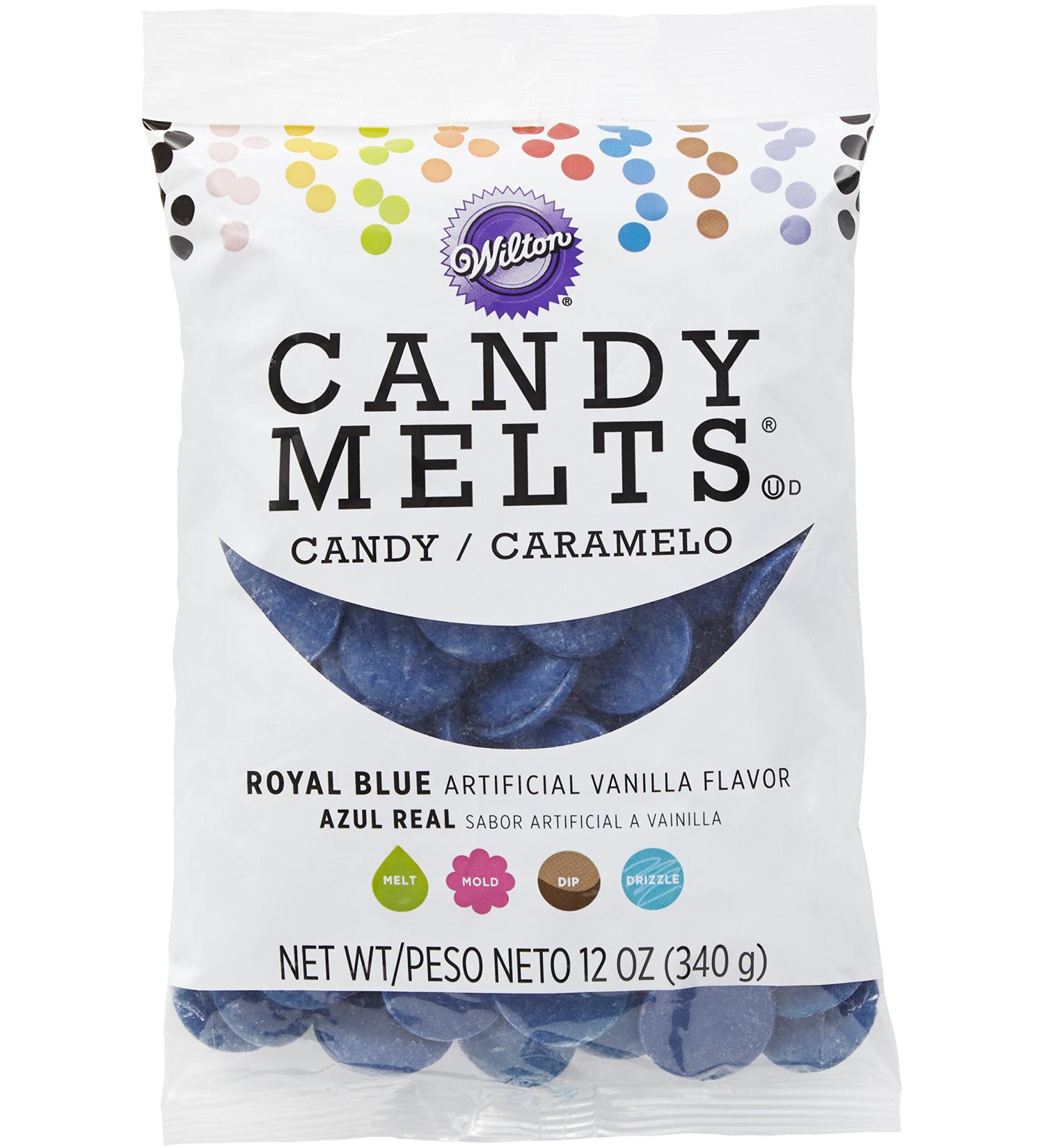 Wilton Candy Melts Flavored 12 Oz, Royal Blue, Vanilla