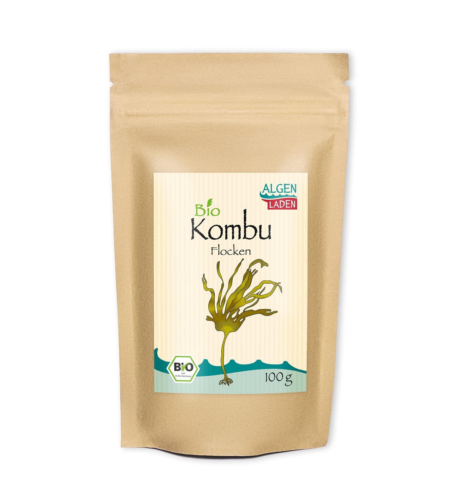 Buy Algae Shop Bio Kombu Flakes 100g | Edible Algae for Dashi | Raw Vegan Flakes | Atlantic Source | International Shipping - Buy Online on SooperMarket.com