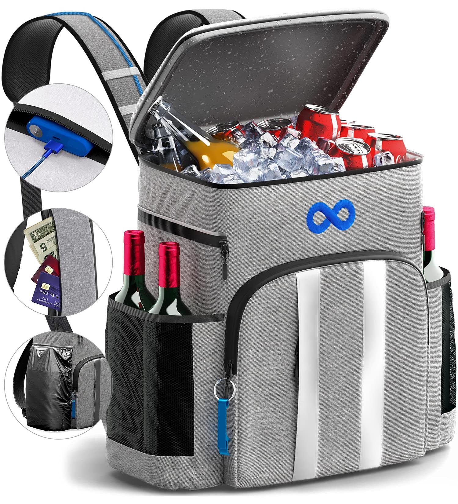 Everlasting Comfort 54 Can Backpack Cooler - Insulated Leak Proof Beach Cooler Bag for Picnics, Camping, and Beach - Ultimate Outdoor Companion - Buy Online on SooperMarket.com