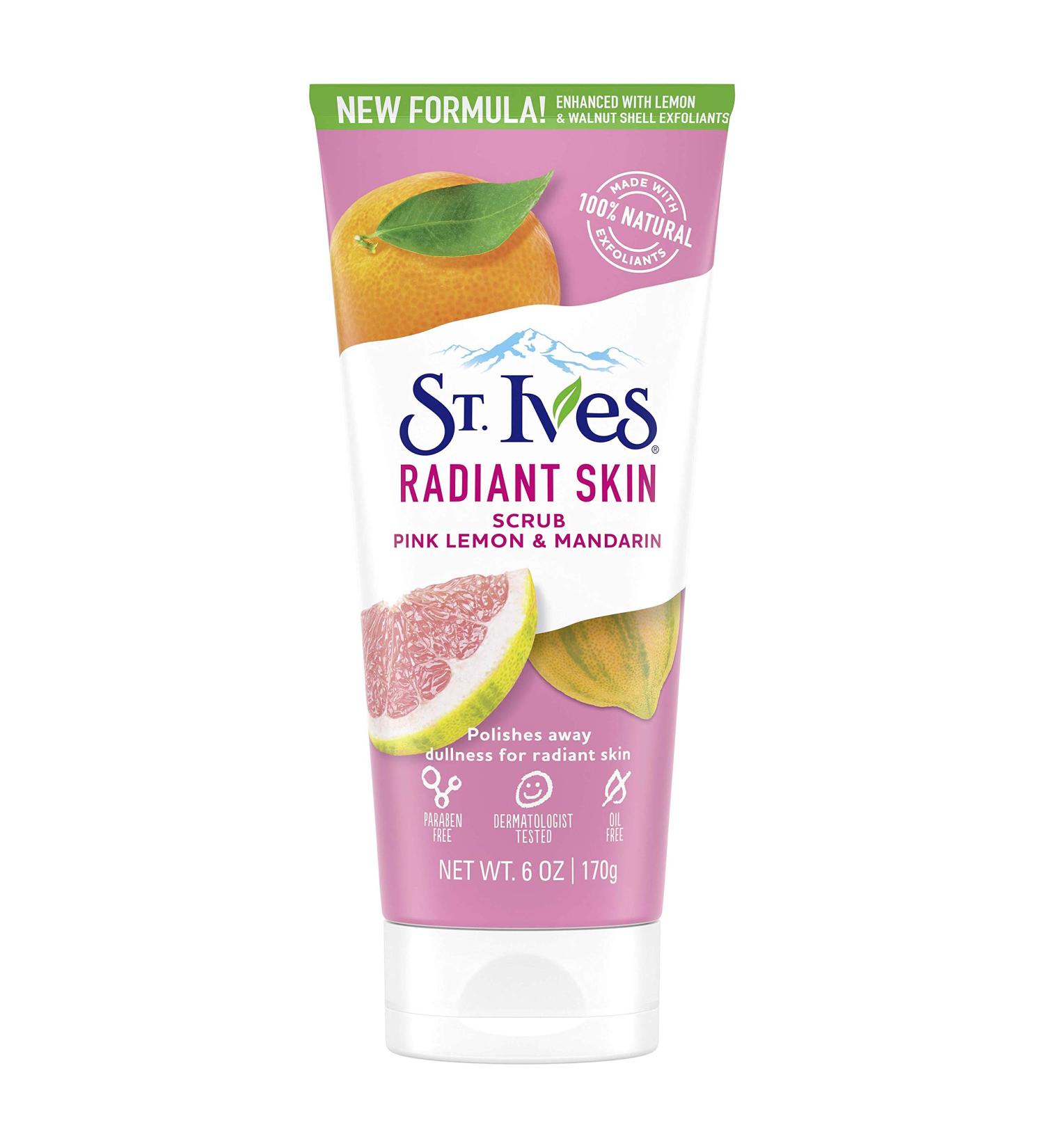 St. Ives Radiant Skin Face Scrub - Pink Lemon and Mandarin Orange 6 oz - Buy Online on SooperMarket.com