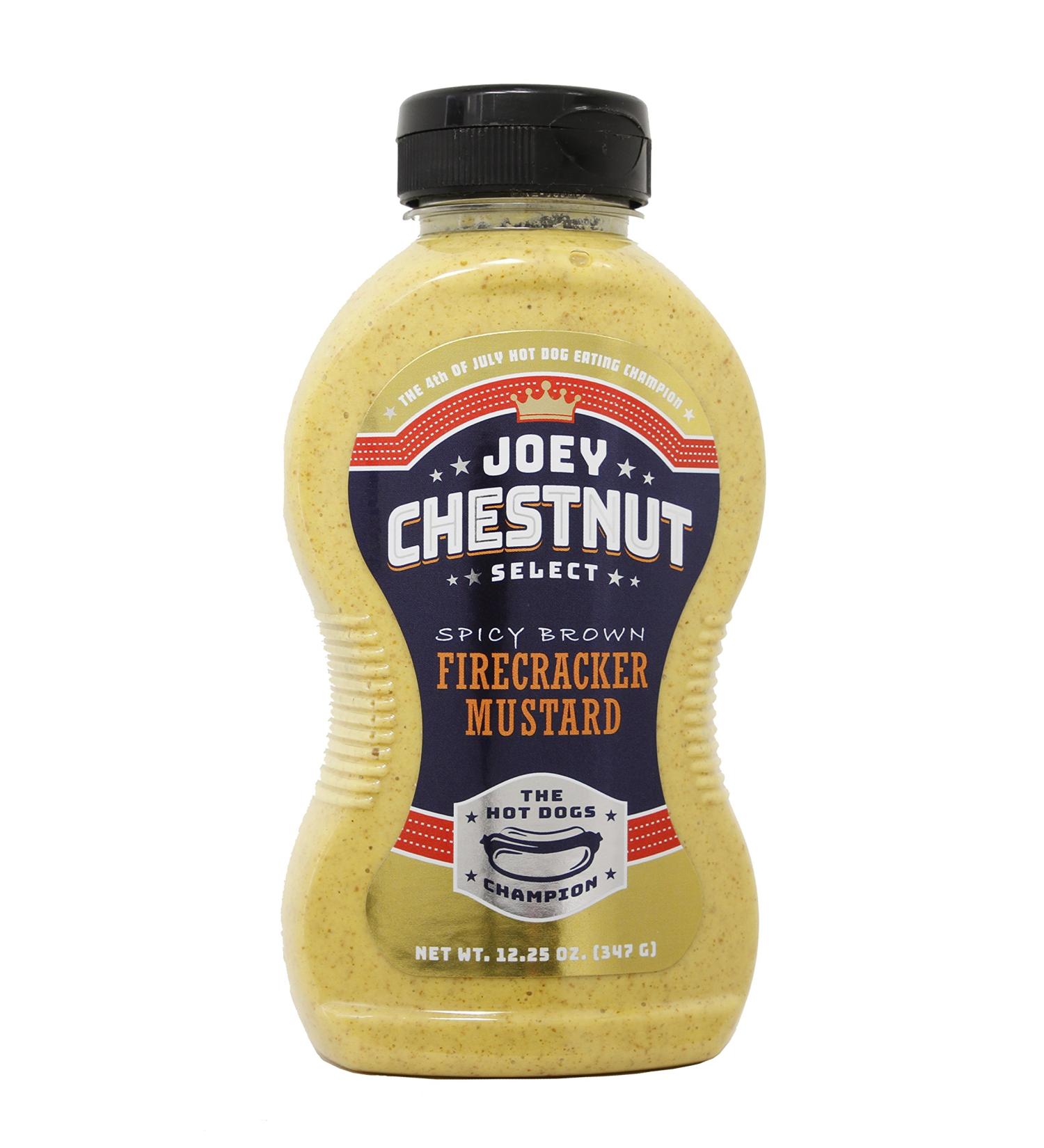 Joey Chestnut Hot Dog Champion Firecracker Mustard