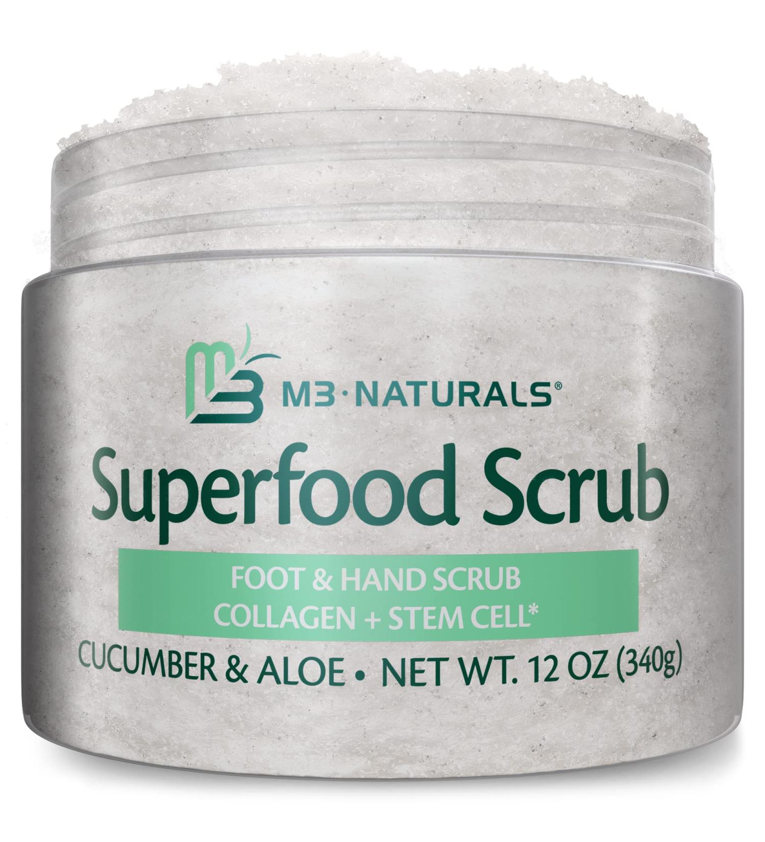 Superfood Body Scrub with Collagen & Stem Cell for Gentle Exfoliation - M3 Naturals - Buy Online on SooperMarket.com