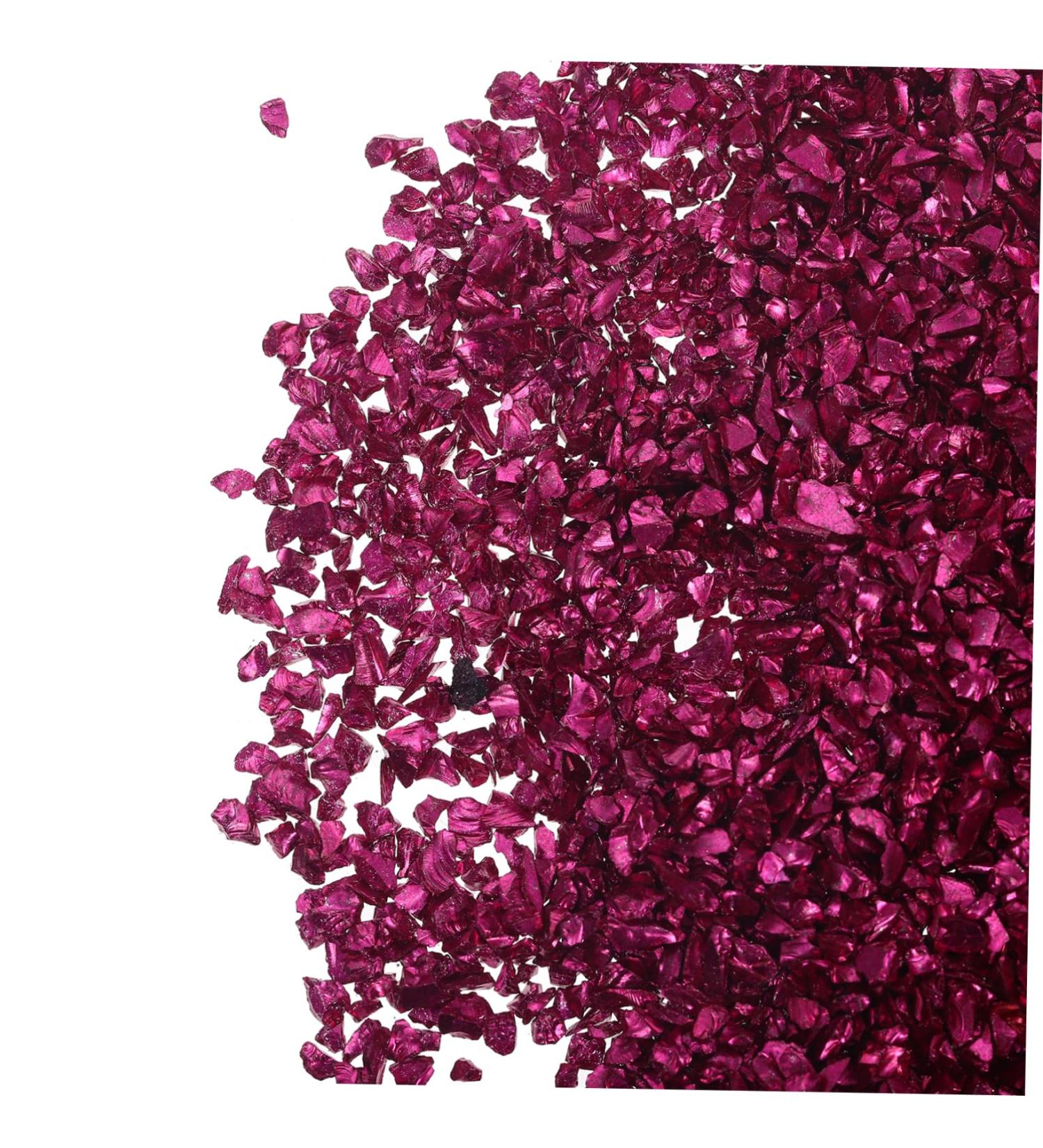 WOONEKY Nail Gems 1 Glass Chip DIY Nail Art Crushed Glass DIY Epoxy Fillers Flower Bulk Shiny Nail Stickers Nails Rhinestones Colored Glass in Bulk Colorful Vase Manicure Nail Stone 0.5X0.3cm Rosy - Buy Online on SooperMarket.com