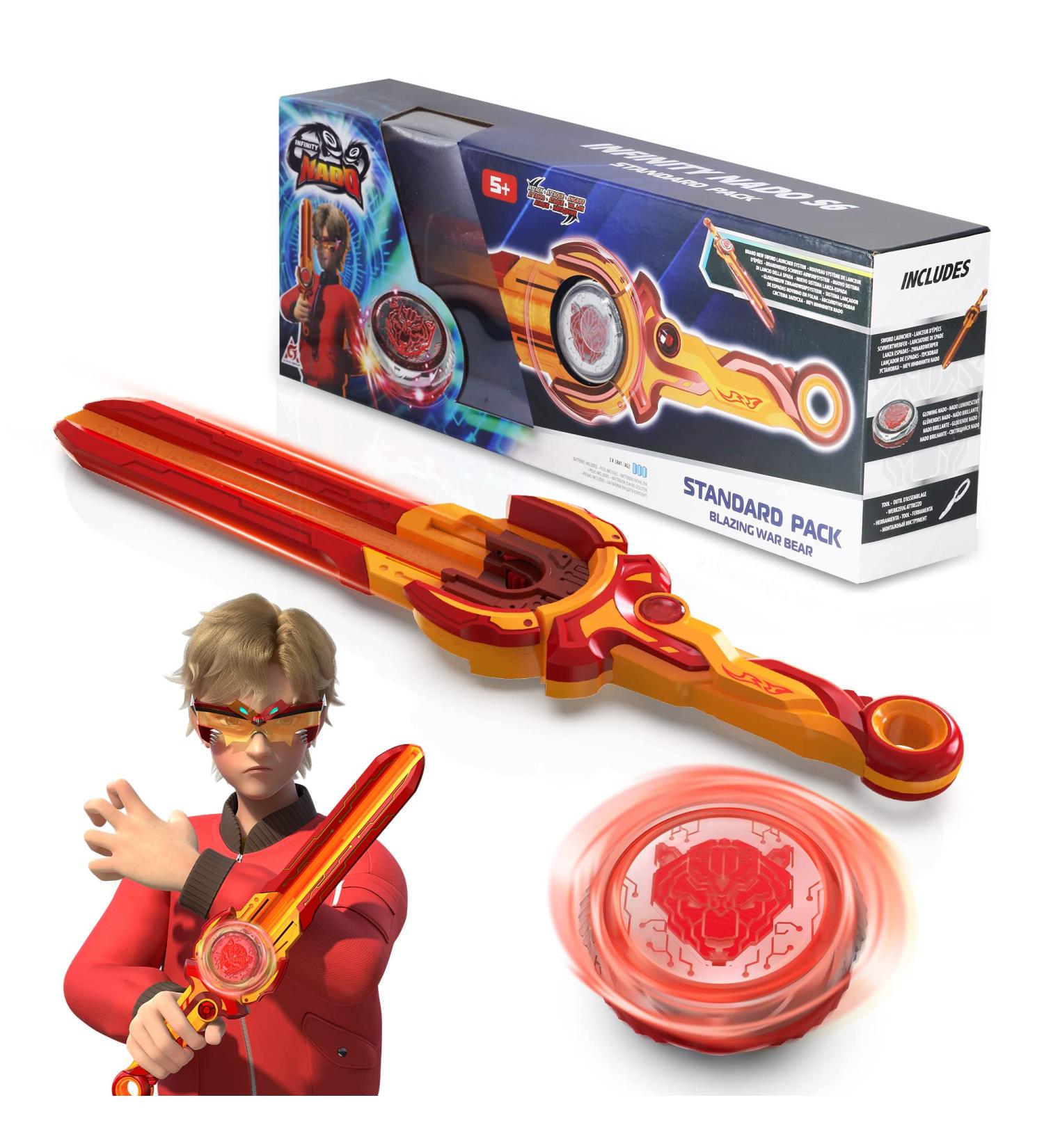 Buy Infinity Nado Roundabout - Metal Spinning Top Toy for Boys 5-12 | Beyblade Battle Launcher - Blazing Was Bear Bear B - Buy Online on SooperMarket.com