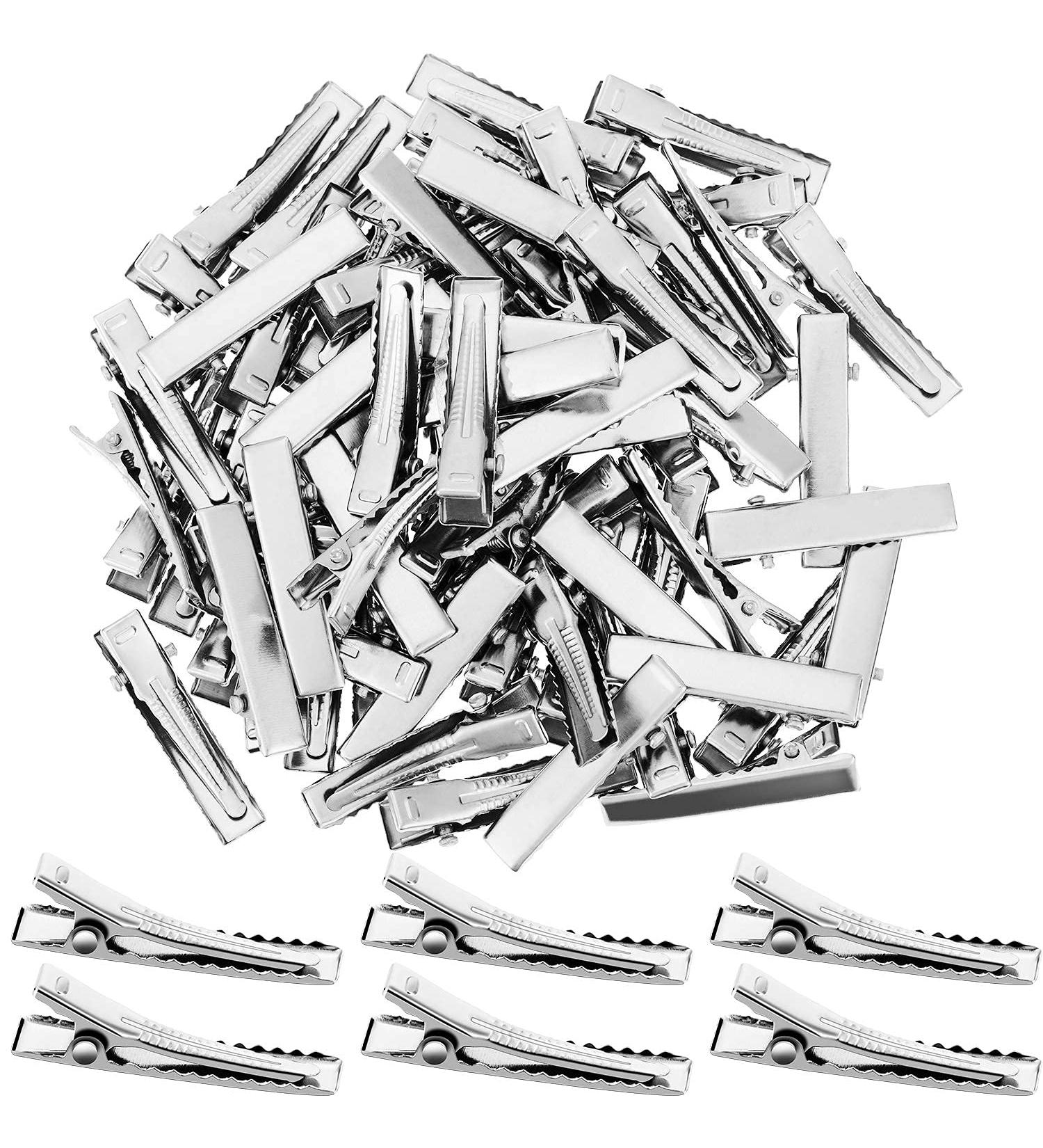 200 Pieces Alligator Hair Clips Metal Duck Bill Hair Clips Flat Top Single Prong Hairpins for Hair Styling DIY Accessories - Buy Online on SooperMarket.com