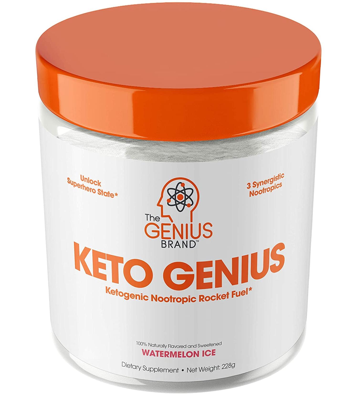 Keto Genius Ketogenic Energy & Focus Supplement - 15 Servings for Enhanced Performance - Buy Online on SooperMarket.com