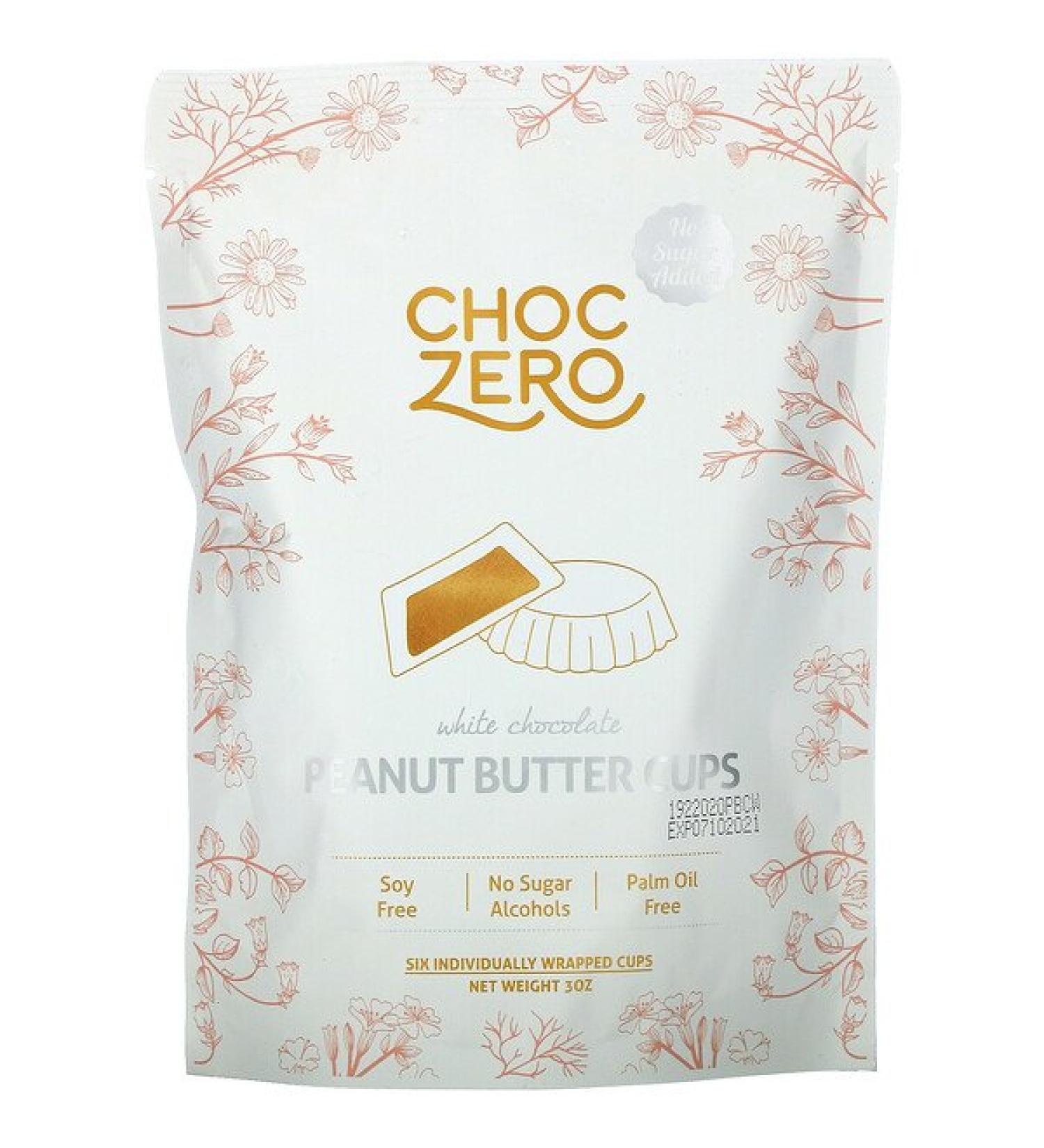 ChocZero White Chocolate Peanut Butter Cups 3 oz
