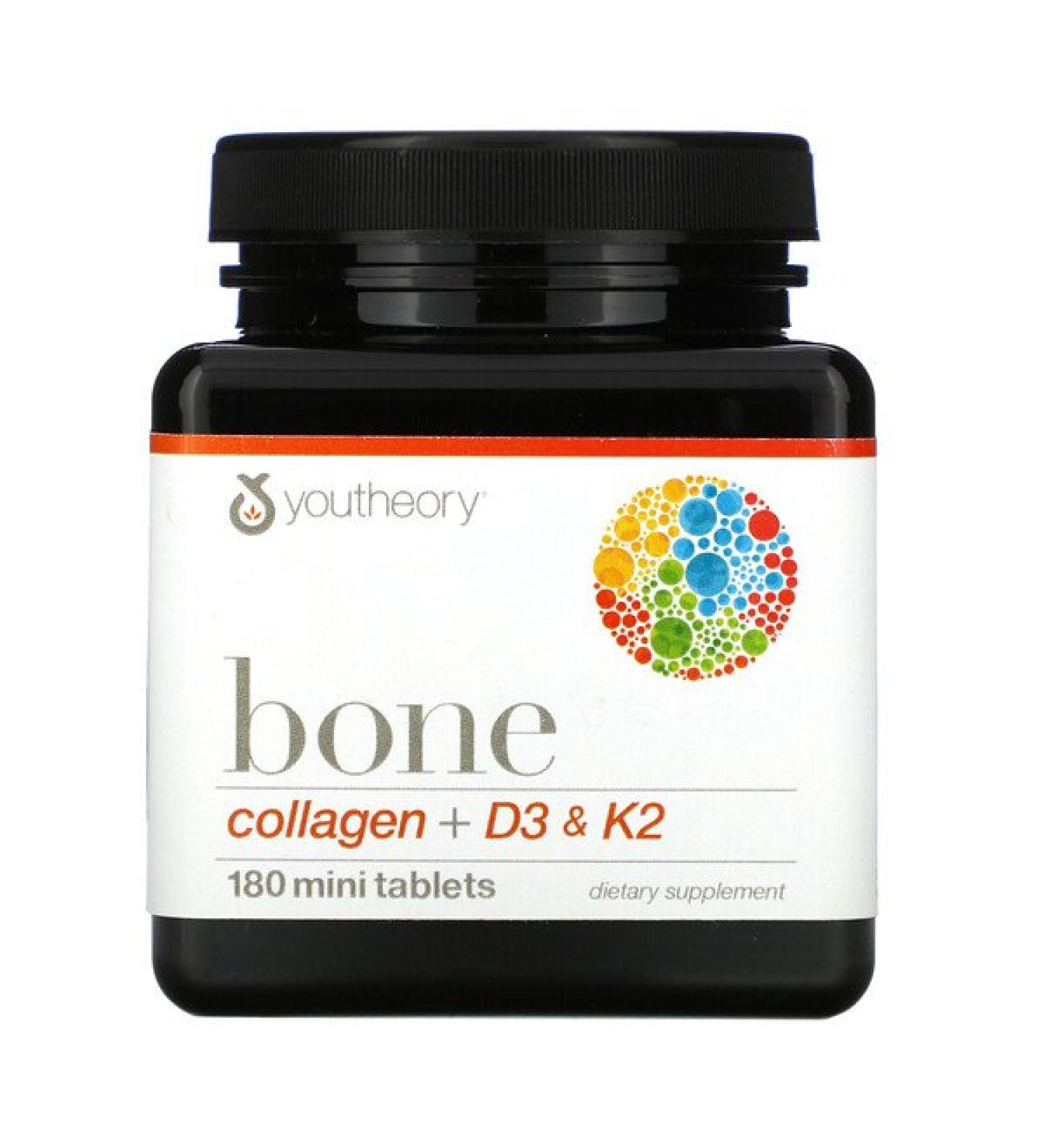 Youtheory Bone Collagen + D3 & K2 180 Mini Tablets