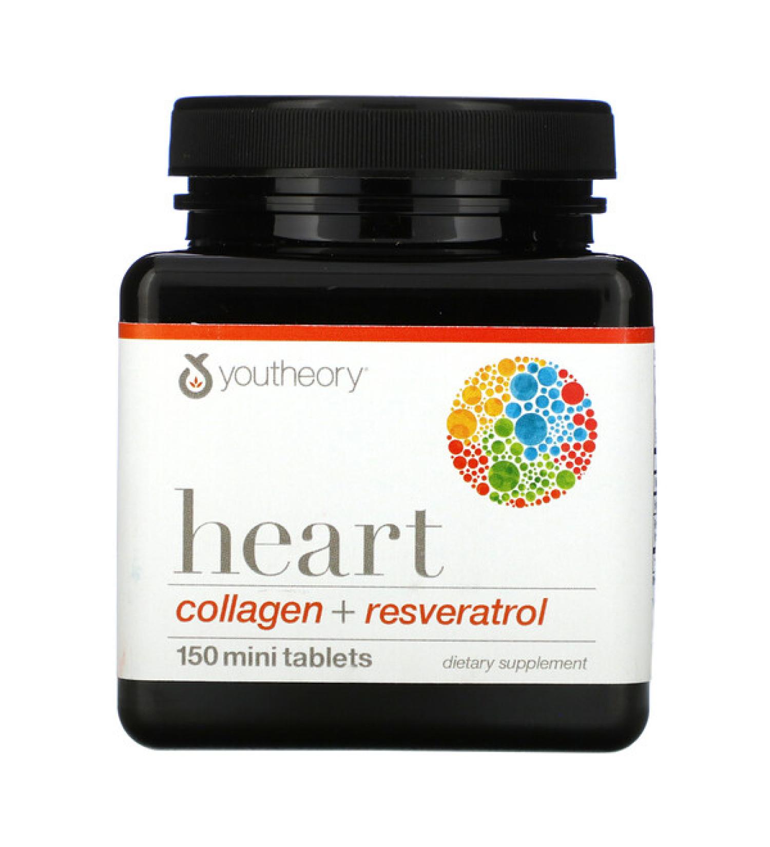 Youtheory Heart Collagen + Resveratrol 150 Mini Tablets