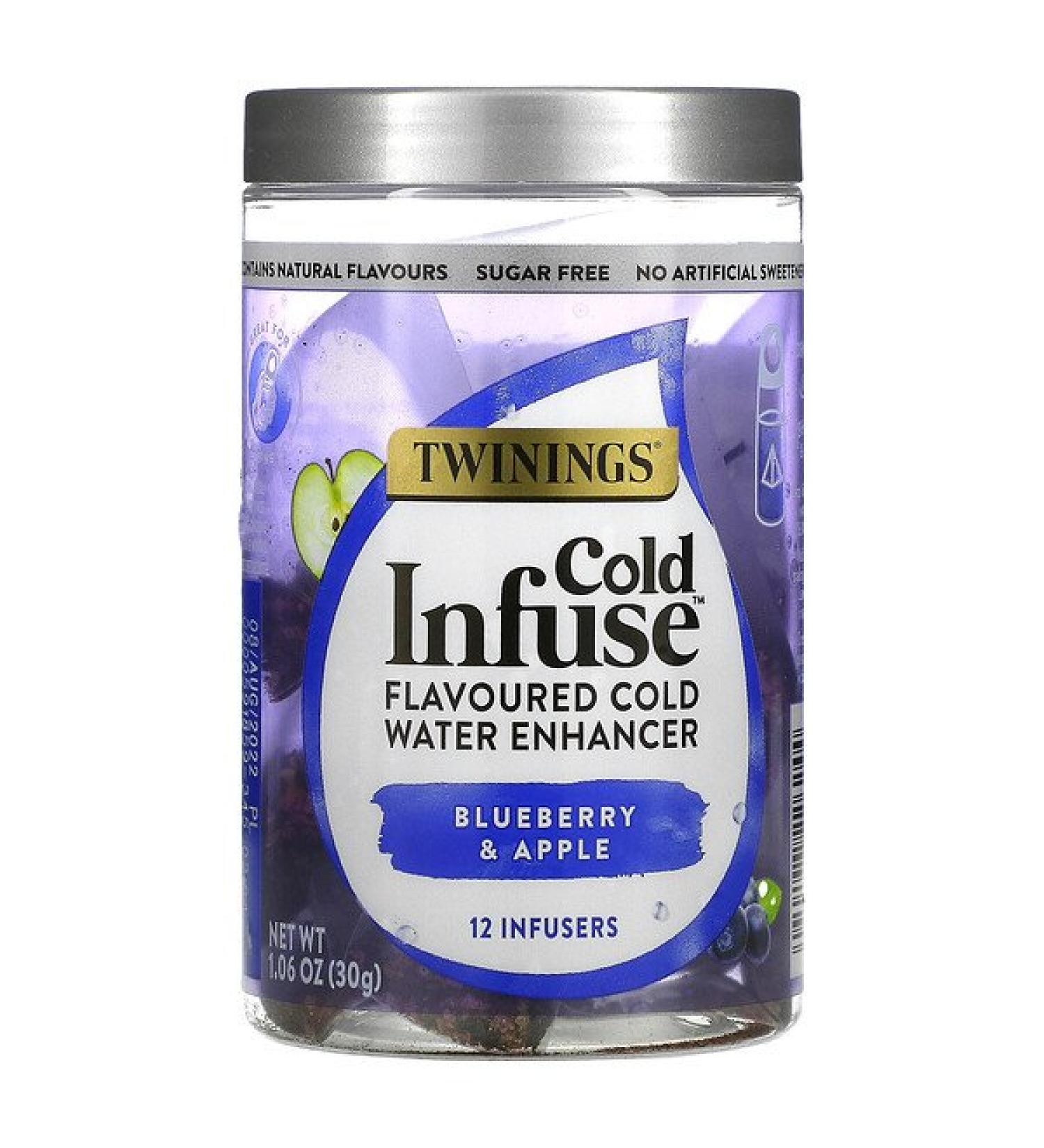 Twinings Cold Infuse Flavoured Cold Water Enhancer Blueberry & Apple 12 Infusers 1.06 oz (30 g)