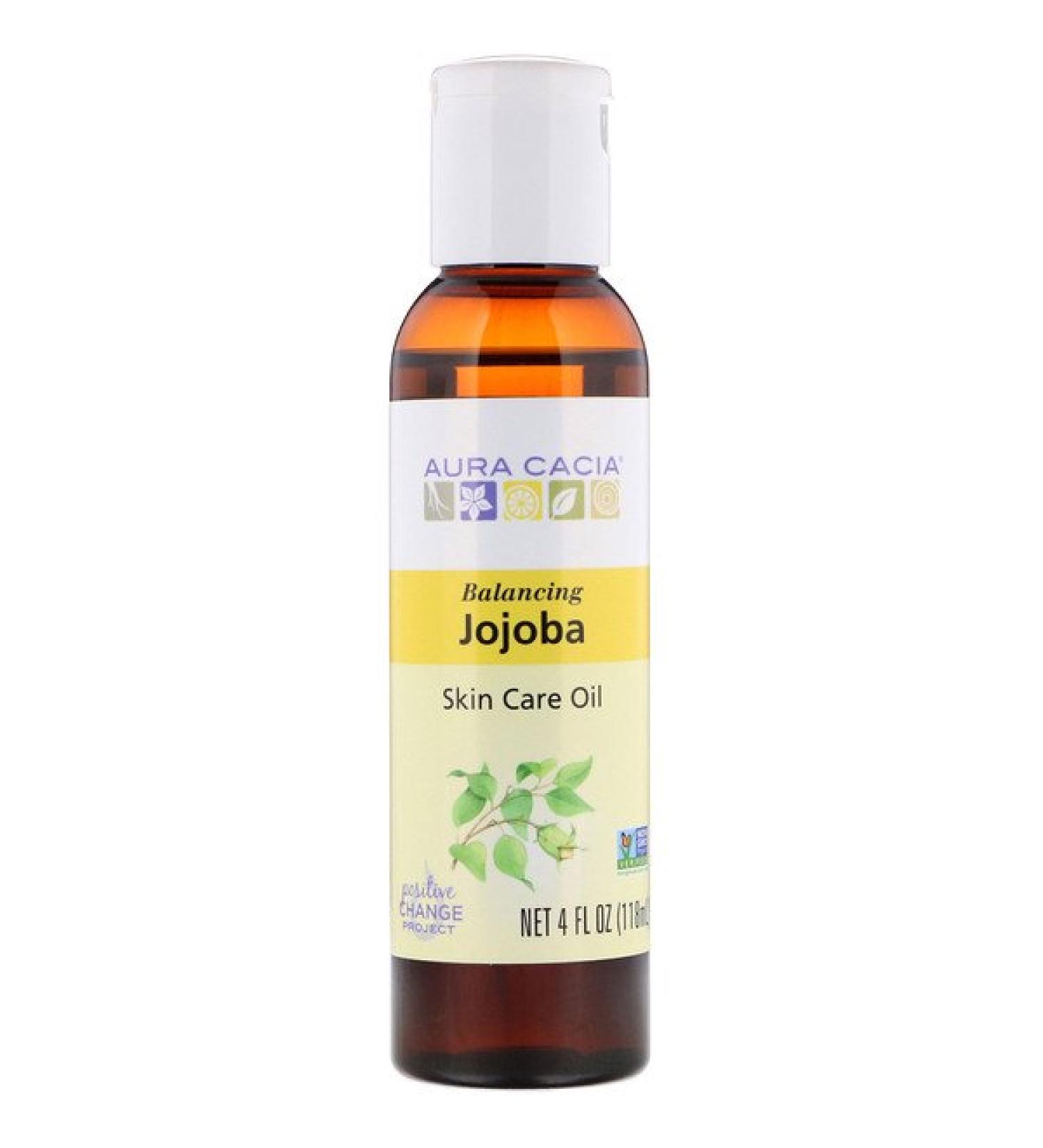 Aura Cacia Skin Care Oil Balancing Jojoba 4 fl oz (118 ml)