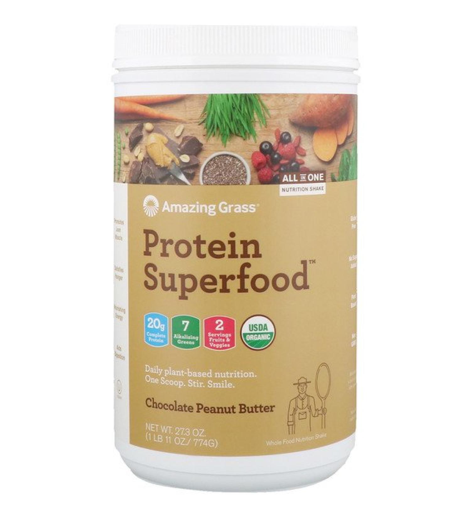 Amazing Grass Protein Superfood Chocolate Peanut Butter 1.7 lbs (774 g)
