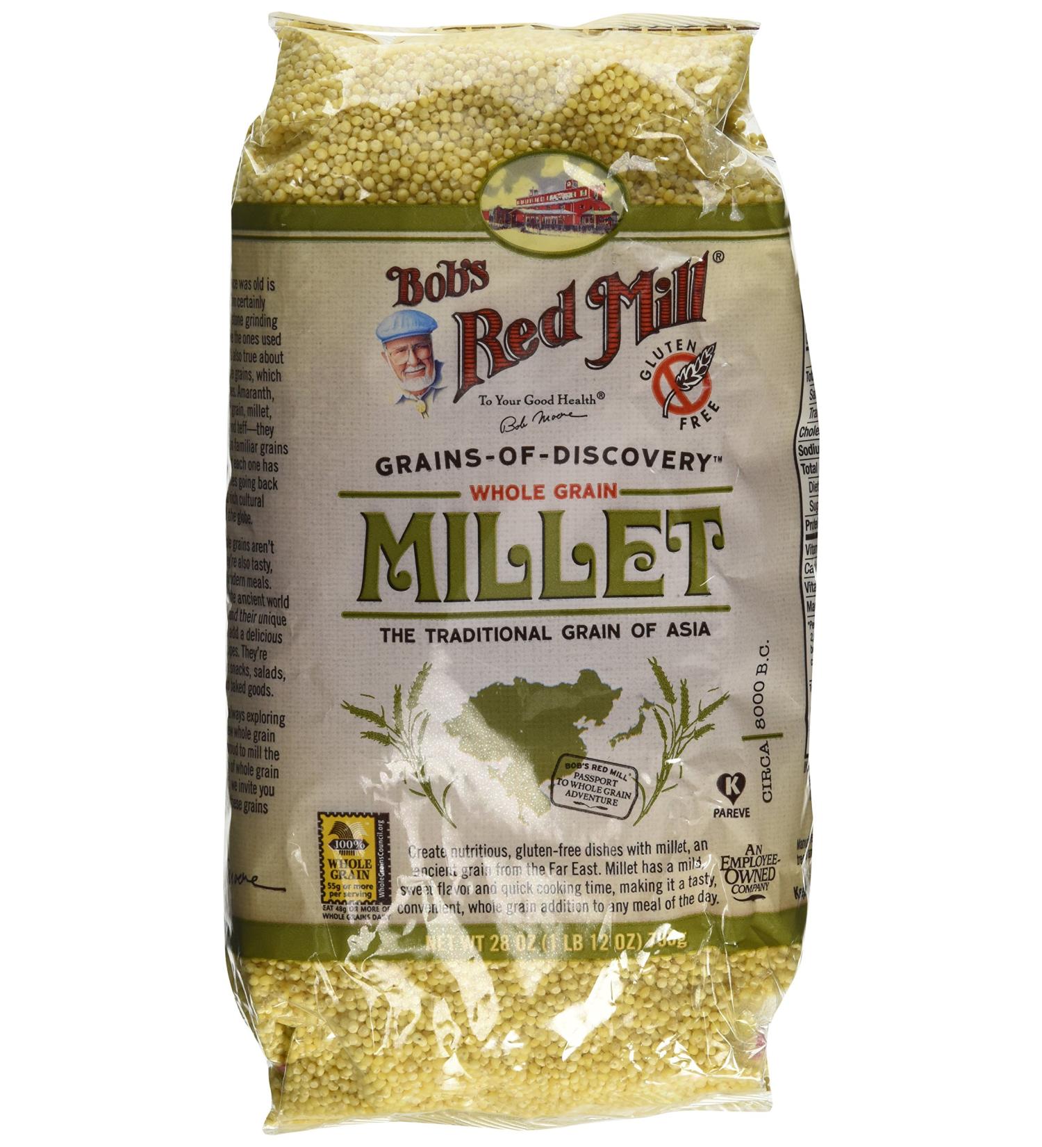 Buy Bob's Red Mill Millet Whole Grain - 28 oz (793 g) | Gluten-Free Superfood - Buy Online on SooperMarket.com