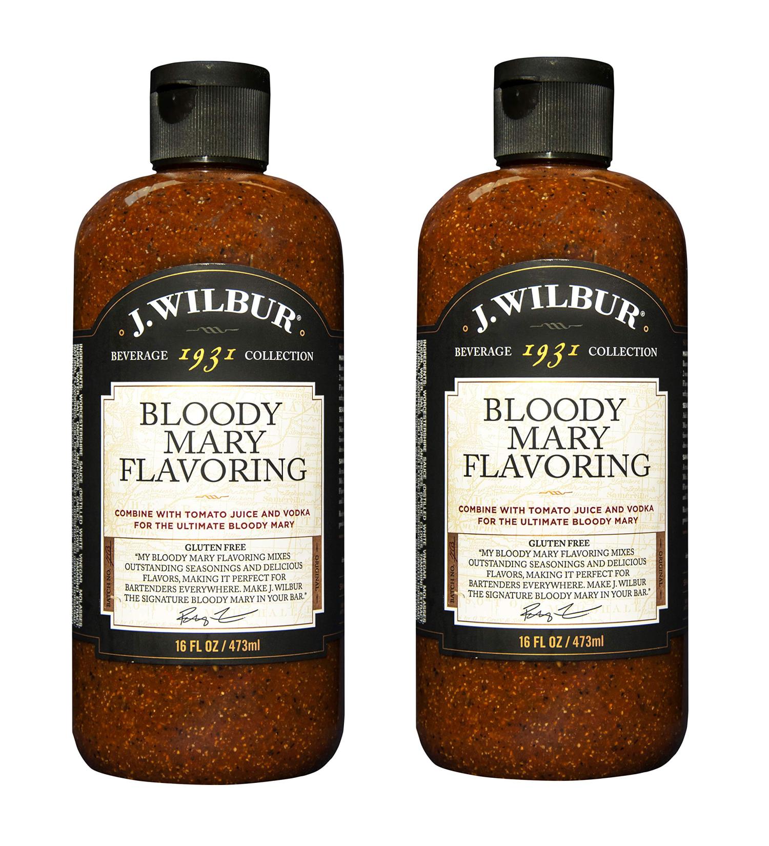 J. Wilbur Original Bloody Mary Mix 2-Pack - All Natural Liquid Seasoning with Organic Horseradish - Gluten-Free, No MSG - 16 Fl Oz (x2) - Buy Online on SooperMarket.com