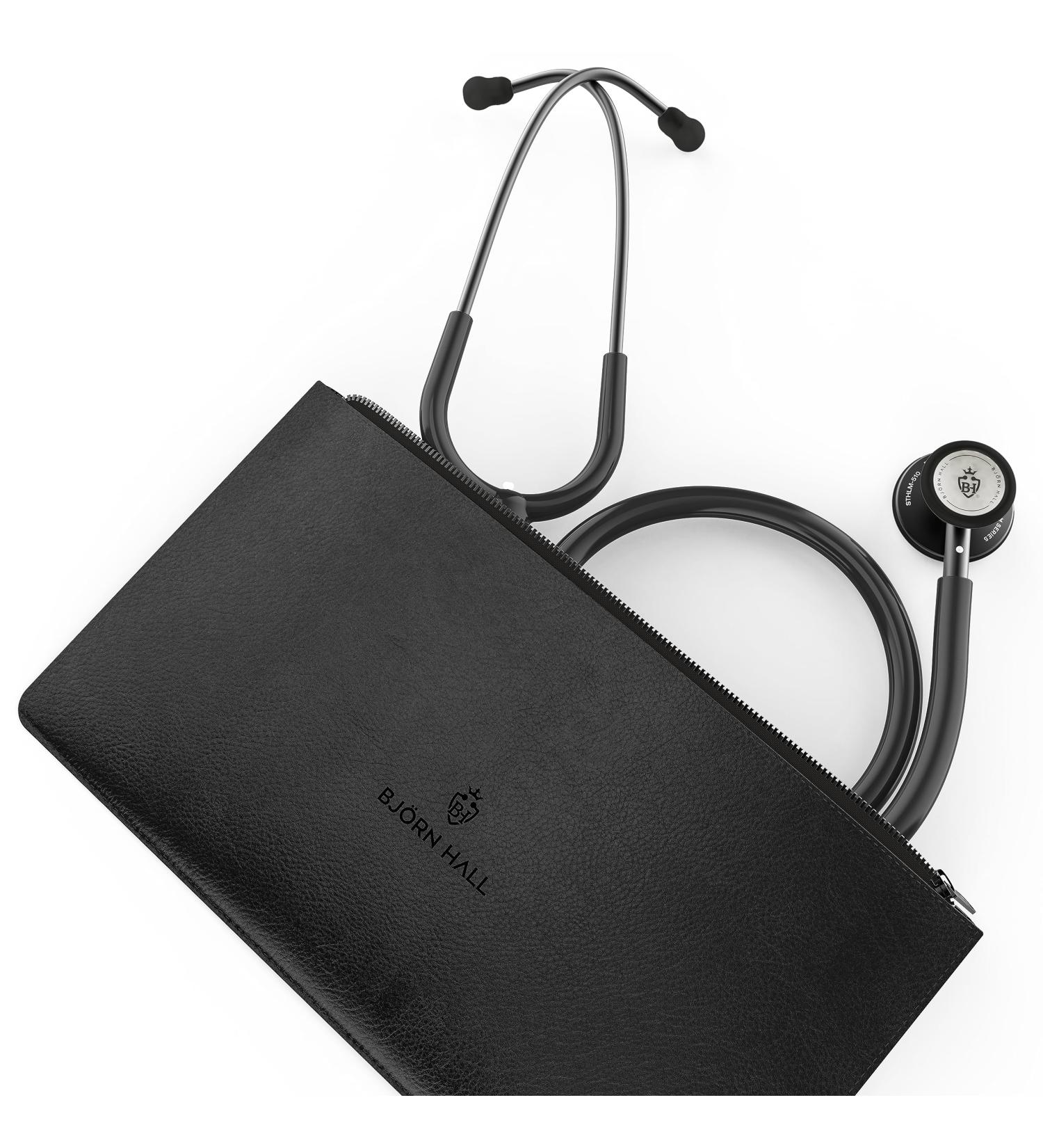 Scandinavian Classic Matte Black Stethoscope - Lightweight 5.1oz Dual Head Chestpiece 29in Black Tube for Nursing - Buy Online on SooperMarket.com